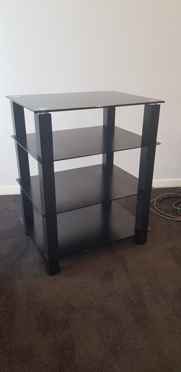 FS 4 shelf tempered glass hifi rack ﻿ HiFi and Cinema Cables & Accessories
