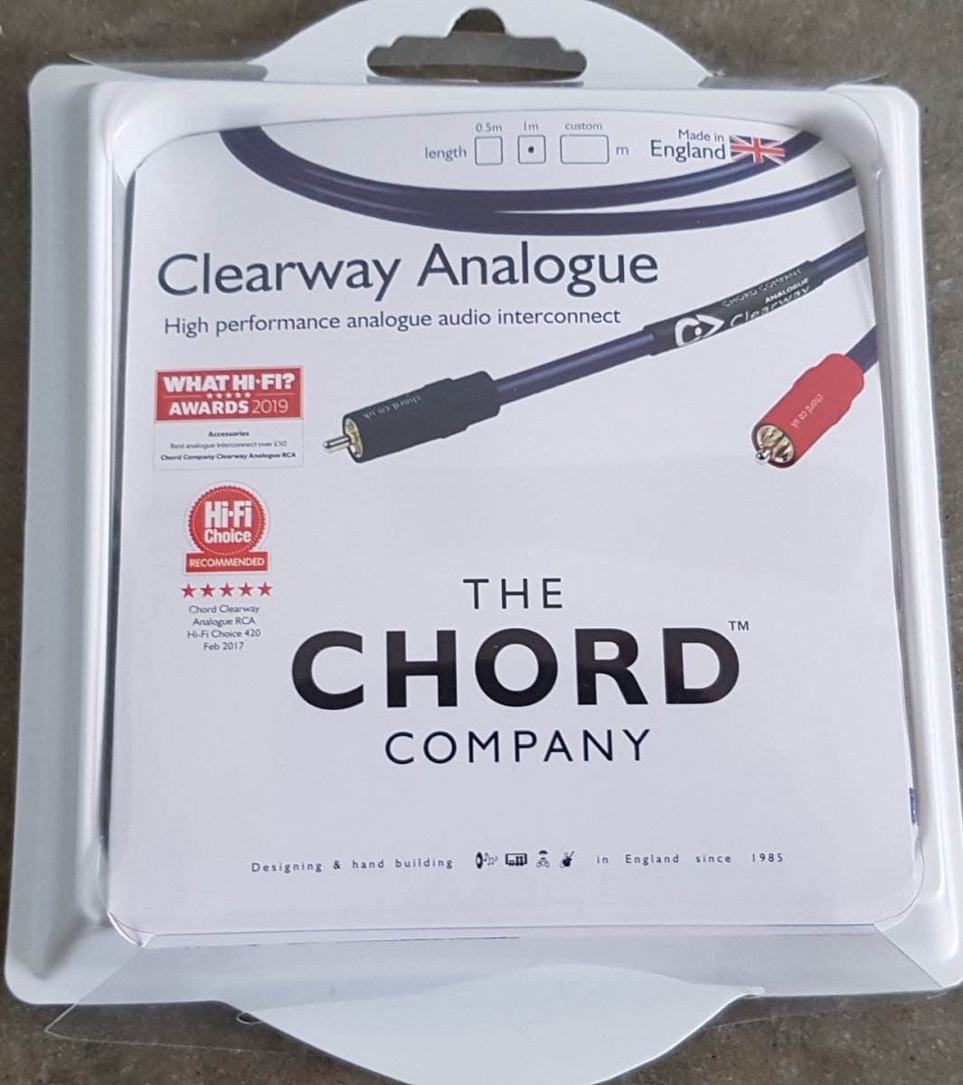 SOLD Chord Clearway RCA cable ﻿ HiFi and Cinema Cables & Accessories