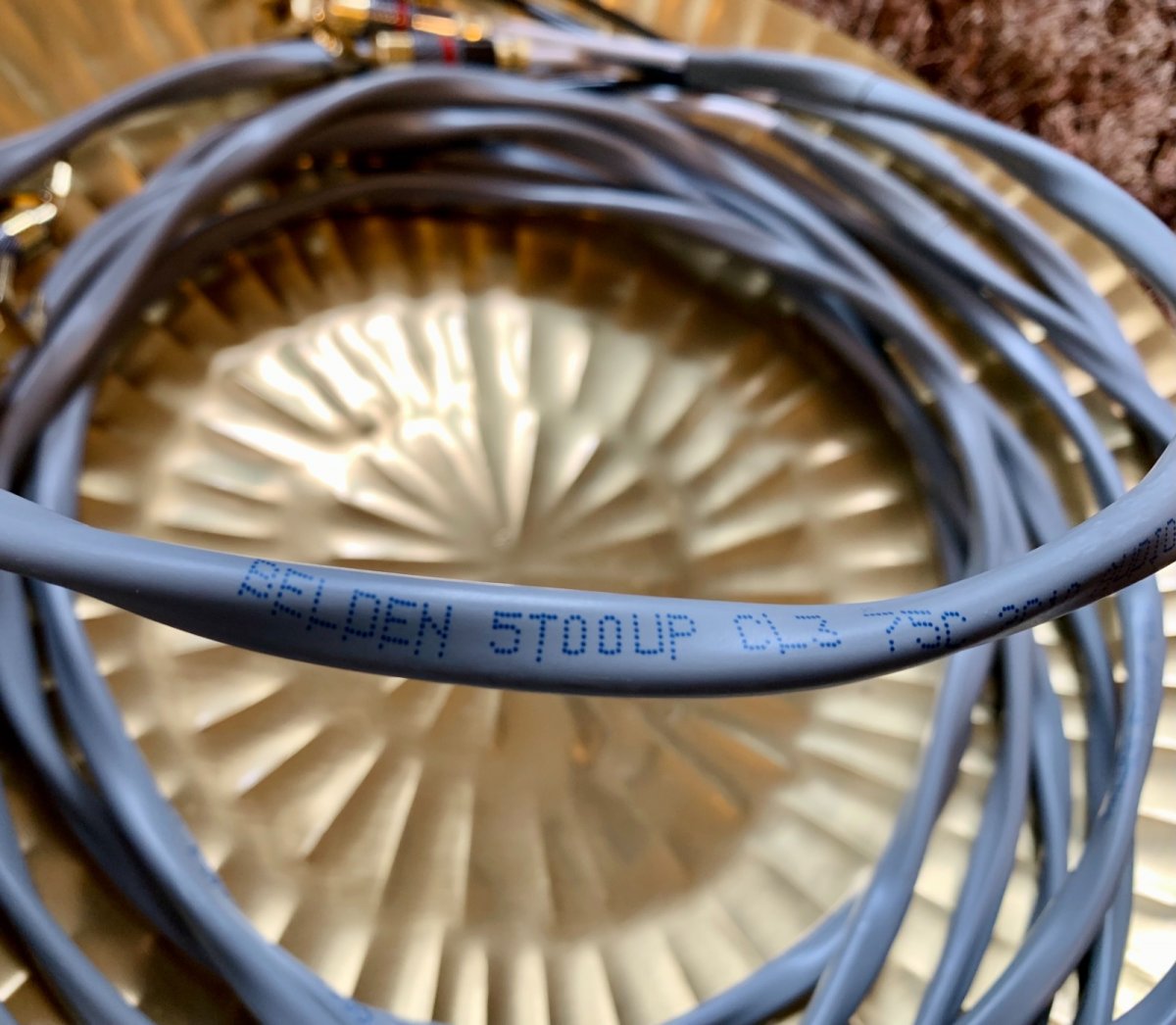 SOLD FS Blue Jeans Speaker Cables 2m length, Belden 5T00UP, 10AWG ﻿ HiFi and Cinema Cables