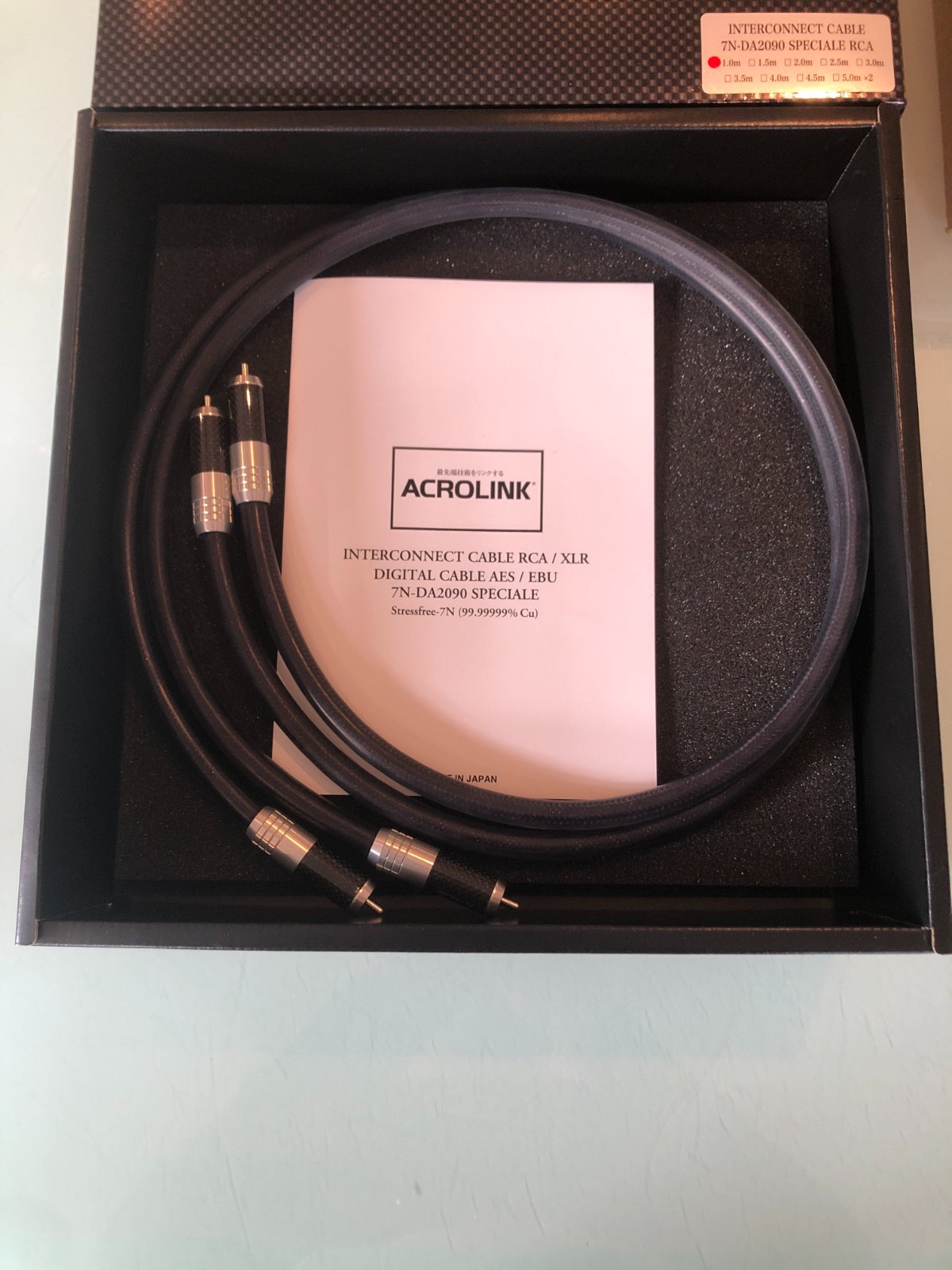 FS: Acrolink 7N-DA2090 Speciale Edizione Interconnect RCA (1.0mtr