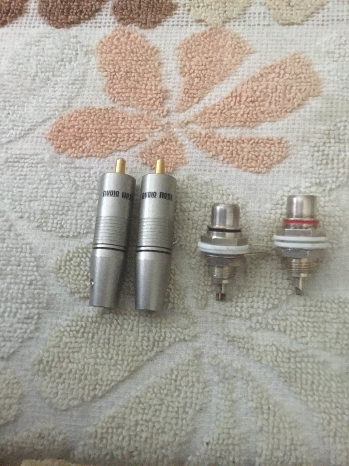 SOLD: AUDIONOTE MALE AND FEMALE RCA PLUGS SILVER PLATED - Hi-Fi and ...
