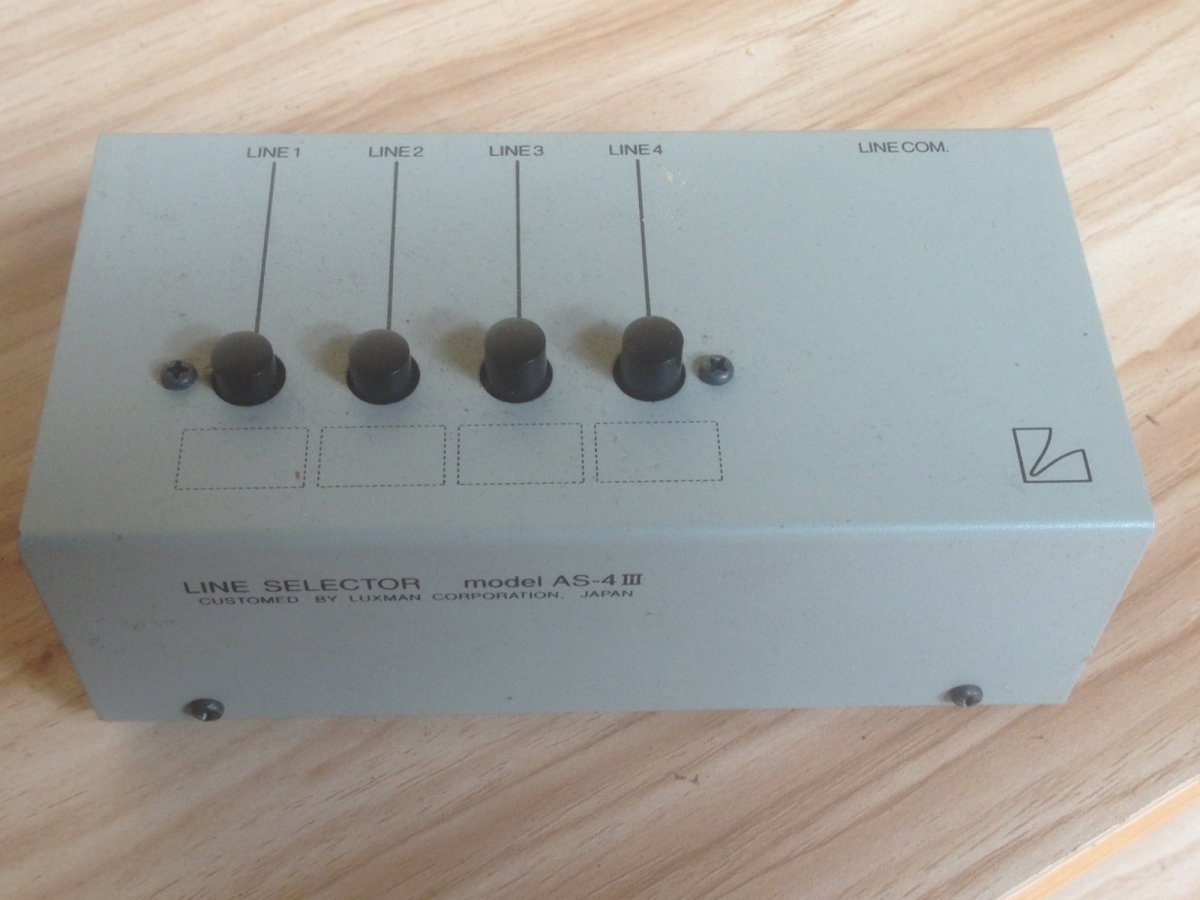 SOLD: LUXMAN Line Selector AS4 MkIII - Hi-Fi and Cinema Cables