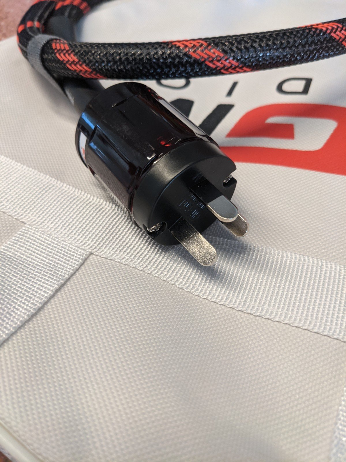 SOLD FS EGM Audio Power Cable Red Series V2 1m length ﻿ HiFi and