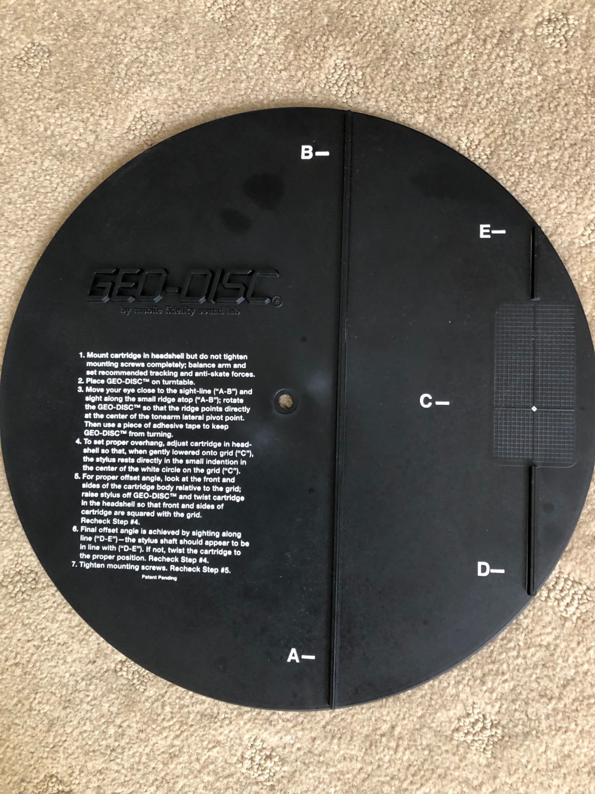 Cart alignment protractor ﻿ Turntables, Record Players & Vinyl