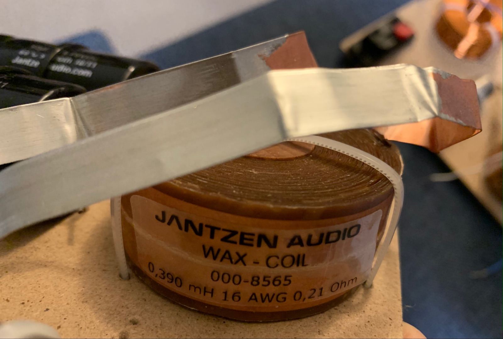 FS A Pair of Jantzen Audio WaxCoil inductors 0.39mH 16AWG ﻿ HiFi