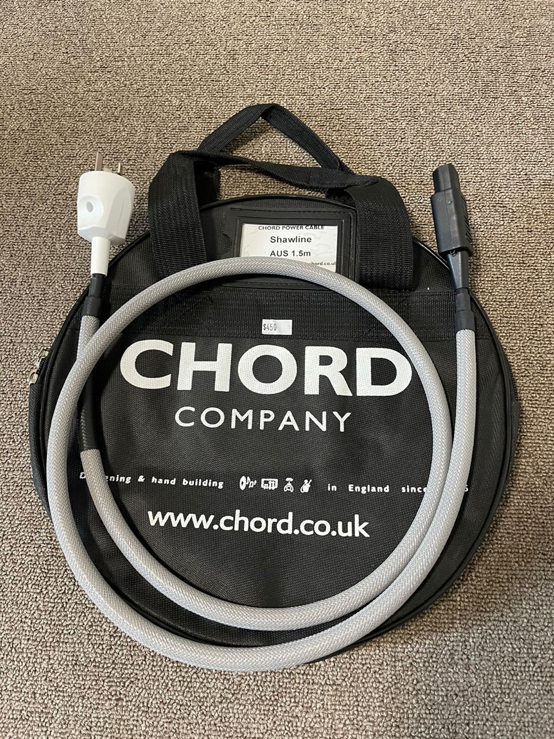 FS Chord Shawline power cable (1.5m length, C15, Aus plug) (RRP 450