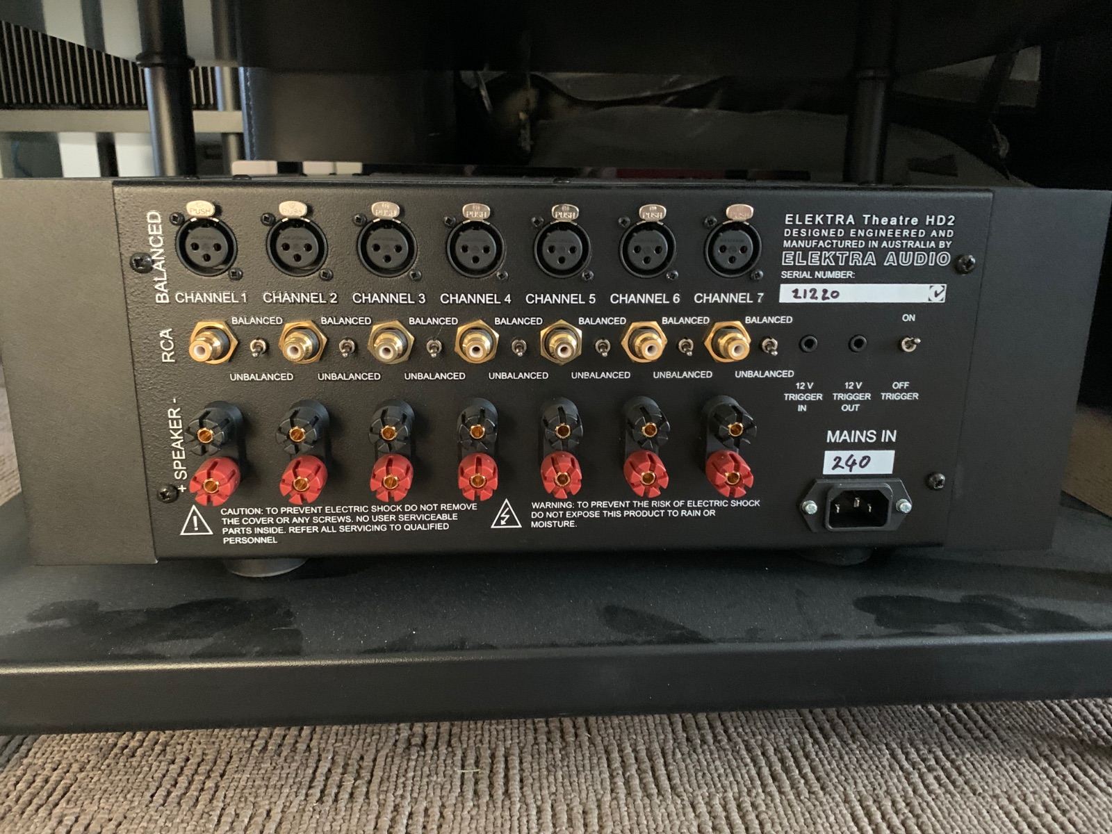 Elektra HD2 5 Channel Power Amplifier ﻿ Stereo, Home Cinema