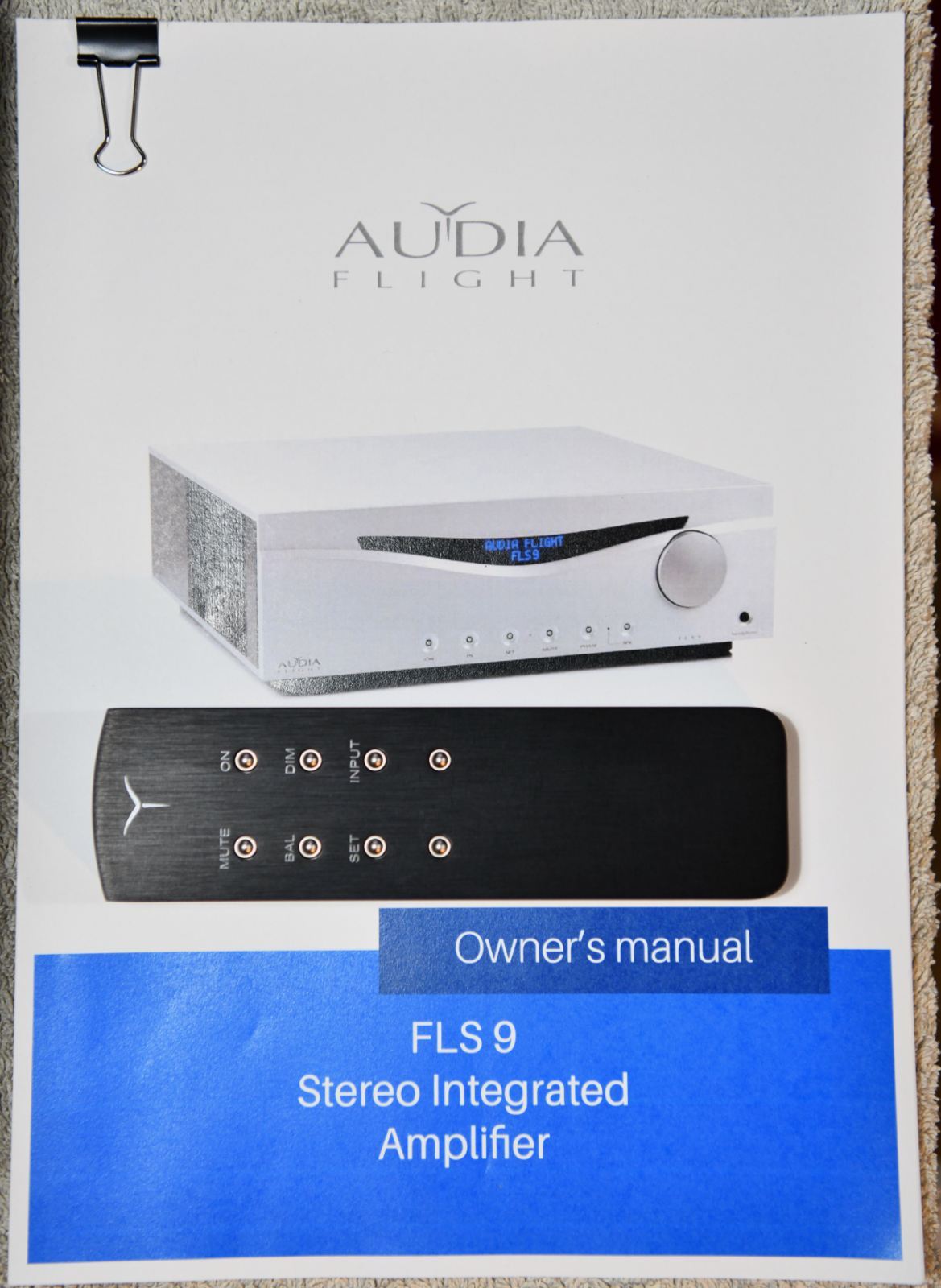 FS Audia Flight FLS9 Integrated Amplifier with MM/MC Phono Stage