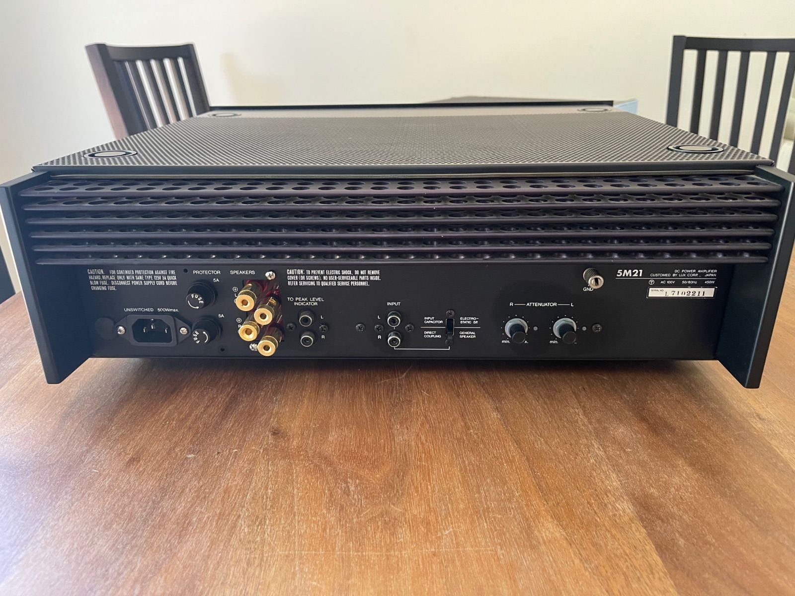 アンプ LUXMAN 5M21 Luxman 5M21 Vintage Stereo Power Amplifier
