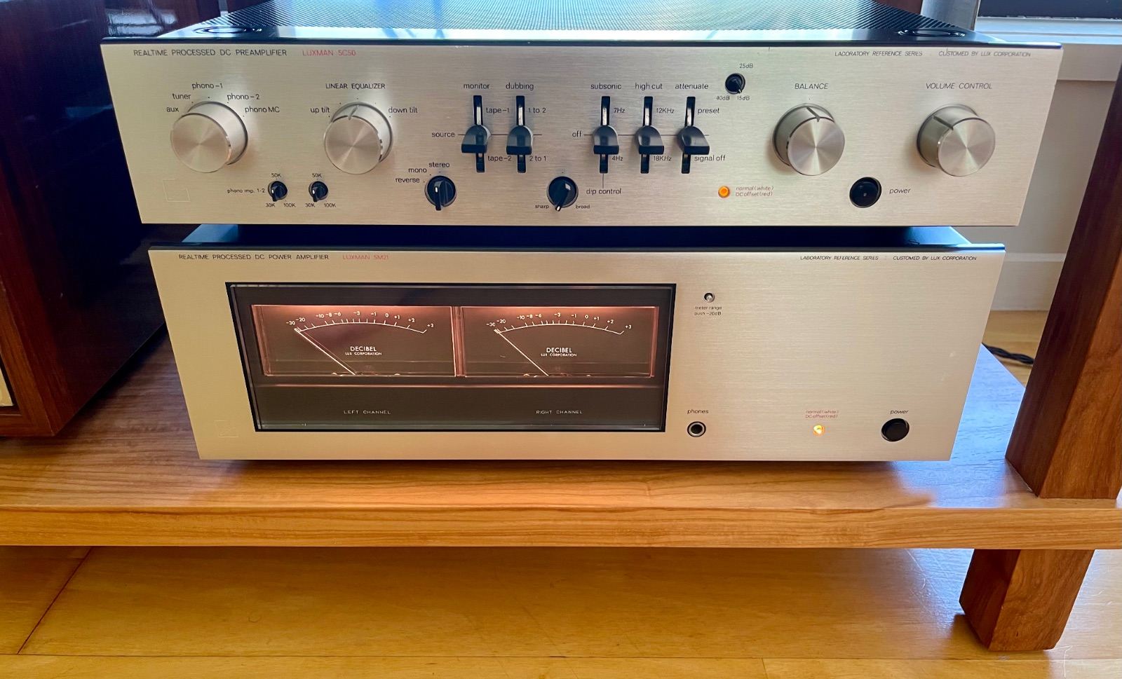 FS: Luxman 5M21 power amplifier and Luxman 5C50 preamplifier