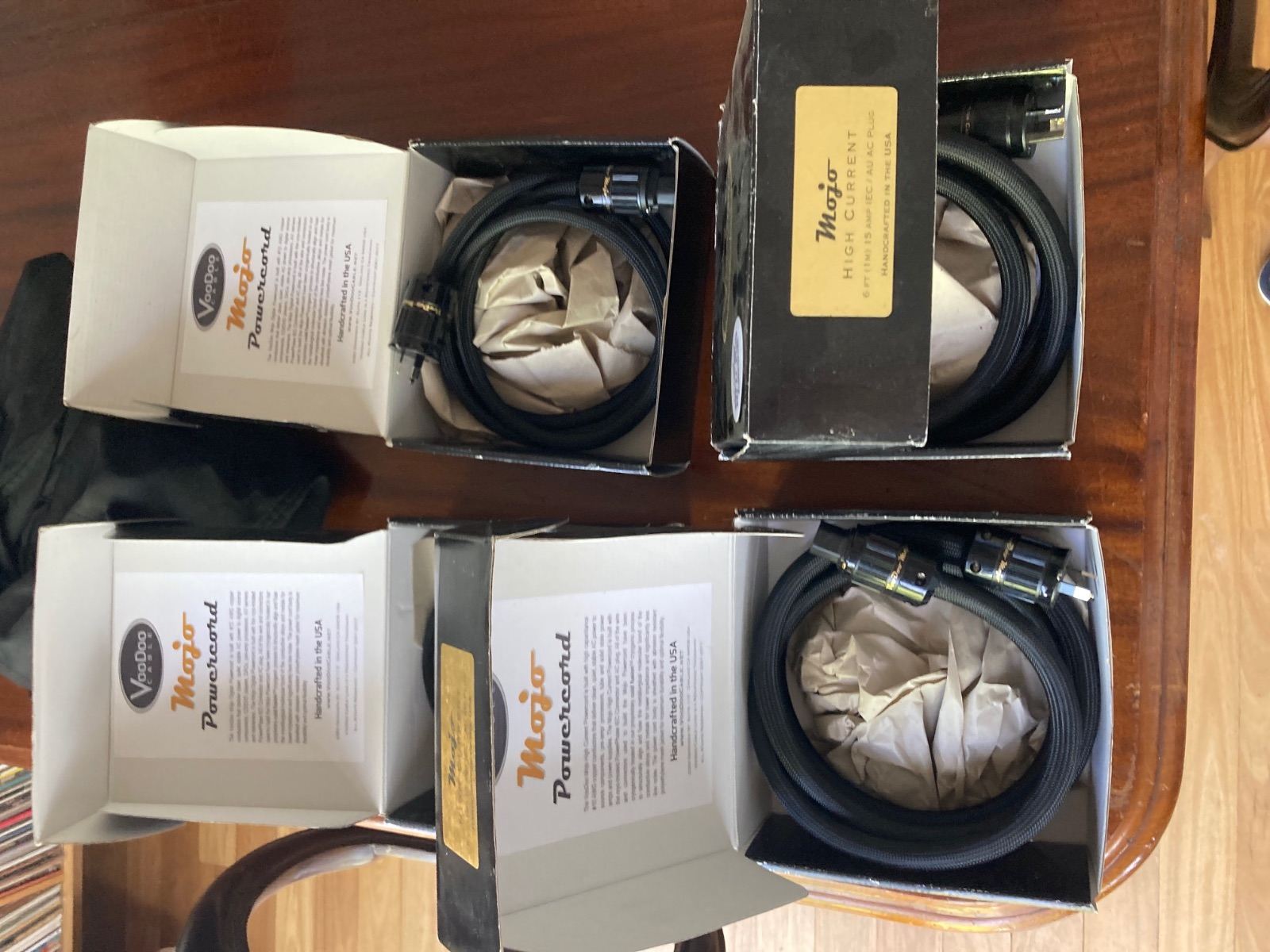 Voodoo Mojo AUs power cables 1.8 metres x4 2 high current , 2 digital