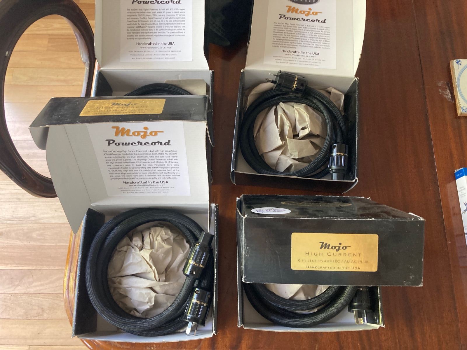 Voodoo Mojo AUs power cables 1.8 metres x4 2 high current , 2 digital