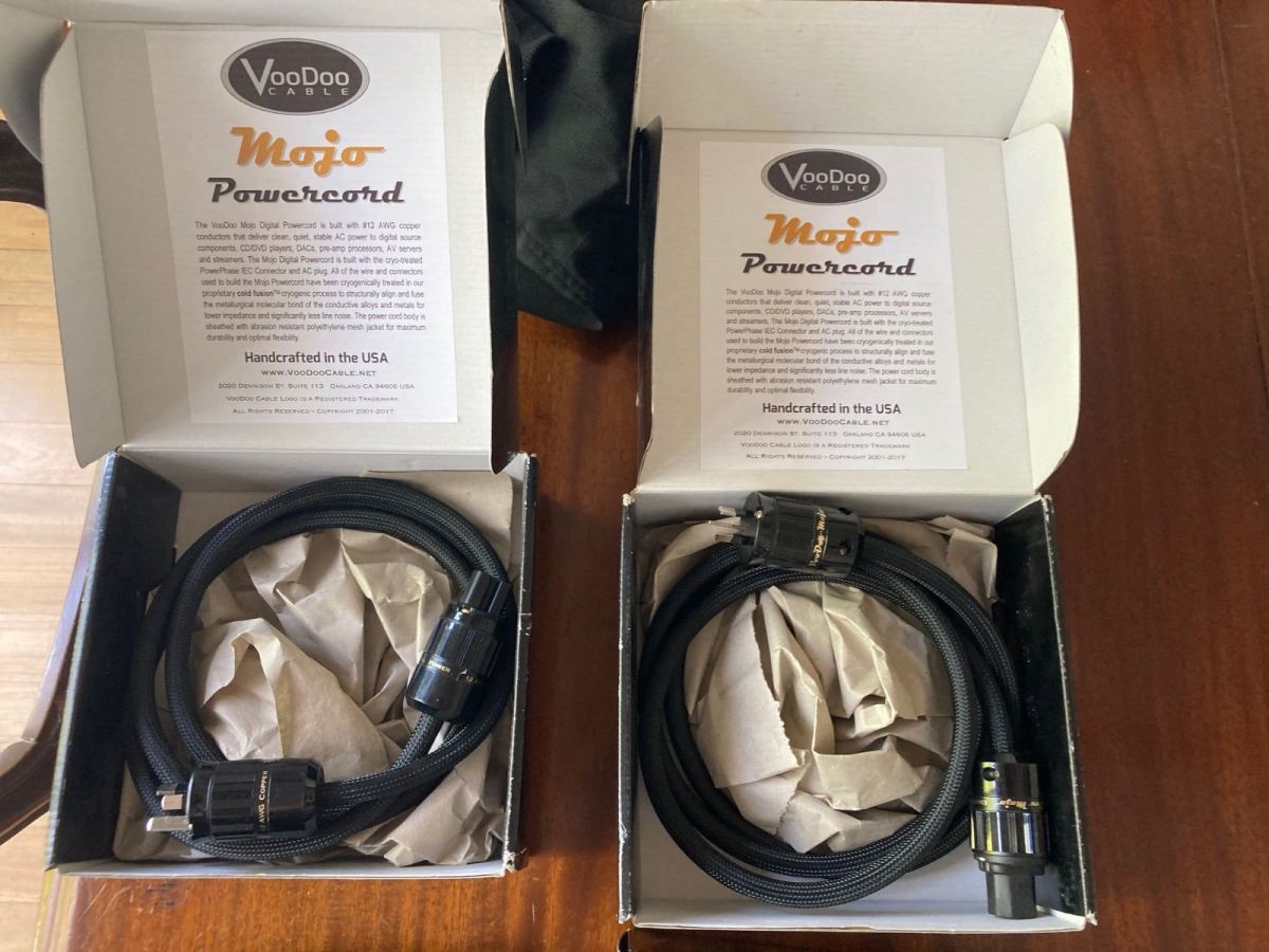 Voodoo Mojo AUs power cables 1.8 metres x4 2 high current , 2 digital cables. ﻿ HiFi and