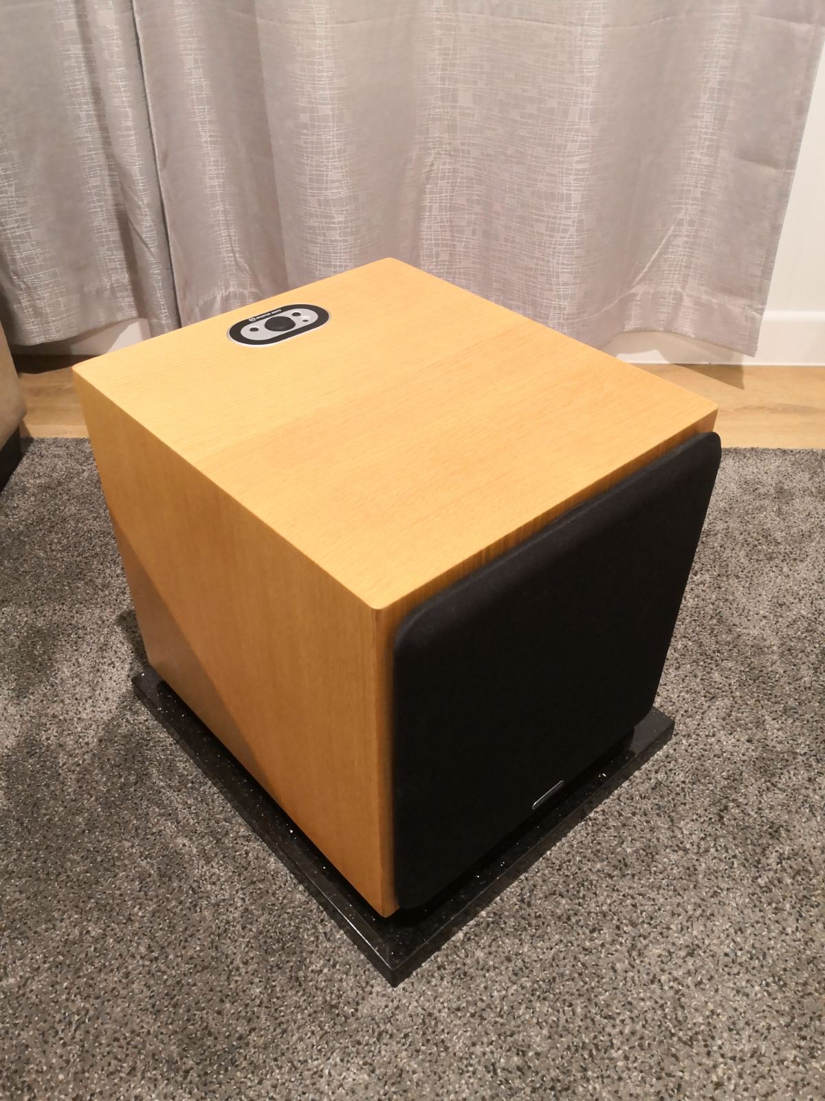 Monitor Audio Silver W12 Sub (5g) Light Oak with Granite Isolation