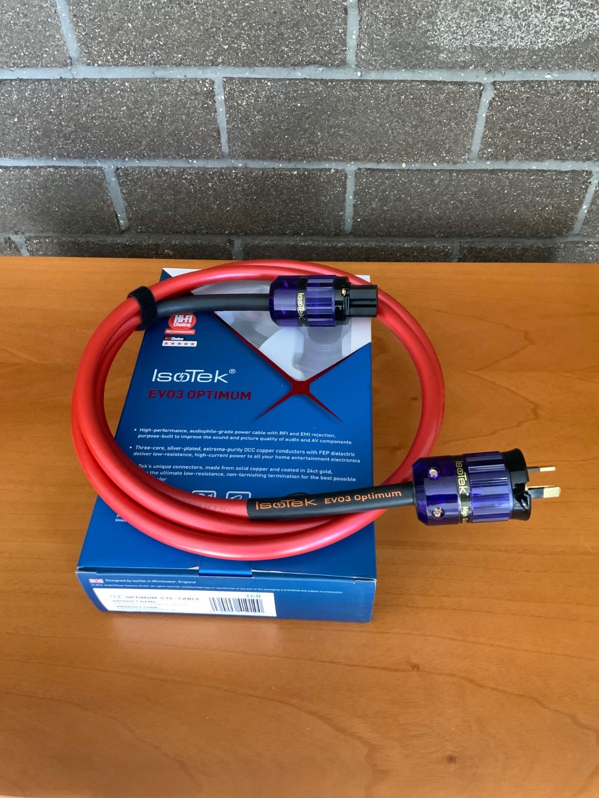FS IsoTek Evo 3 Optimum 2m power cord (C15 & AU plug) ﻿ HiFi and
