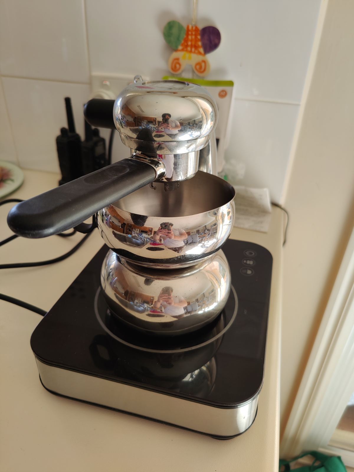 FS OTTO "THE LITTLE GUY" ESPRESSO STOVE TOP MAKER WITH OTTO INDUCTION