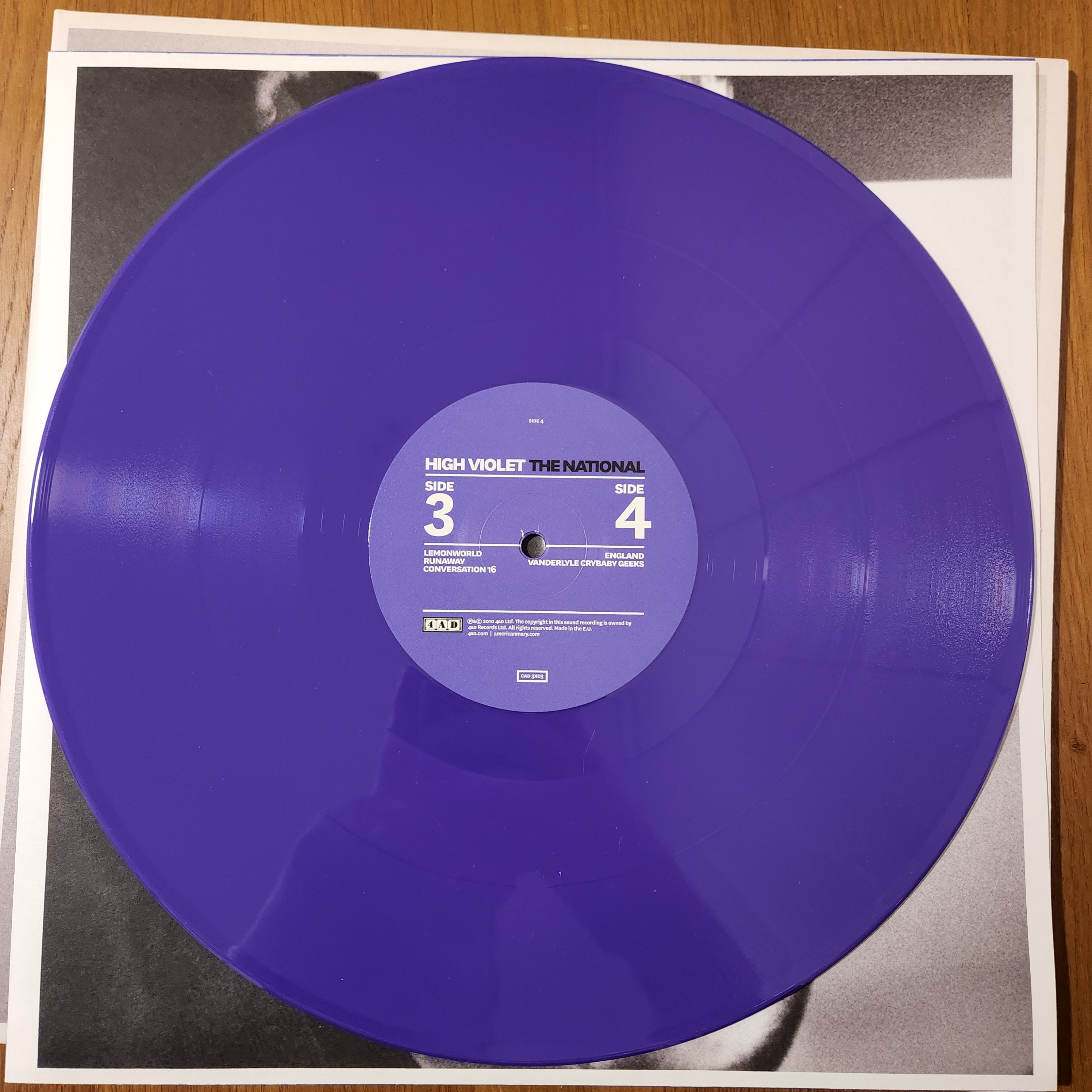 The National High Violet record ﻿ Vinyl, CD, and Bluray