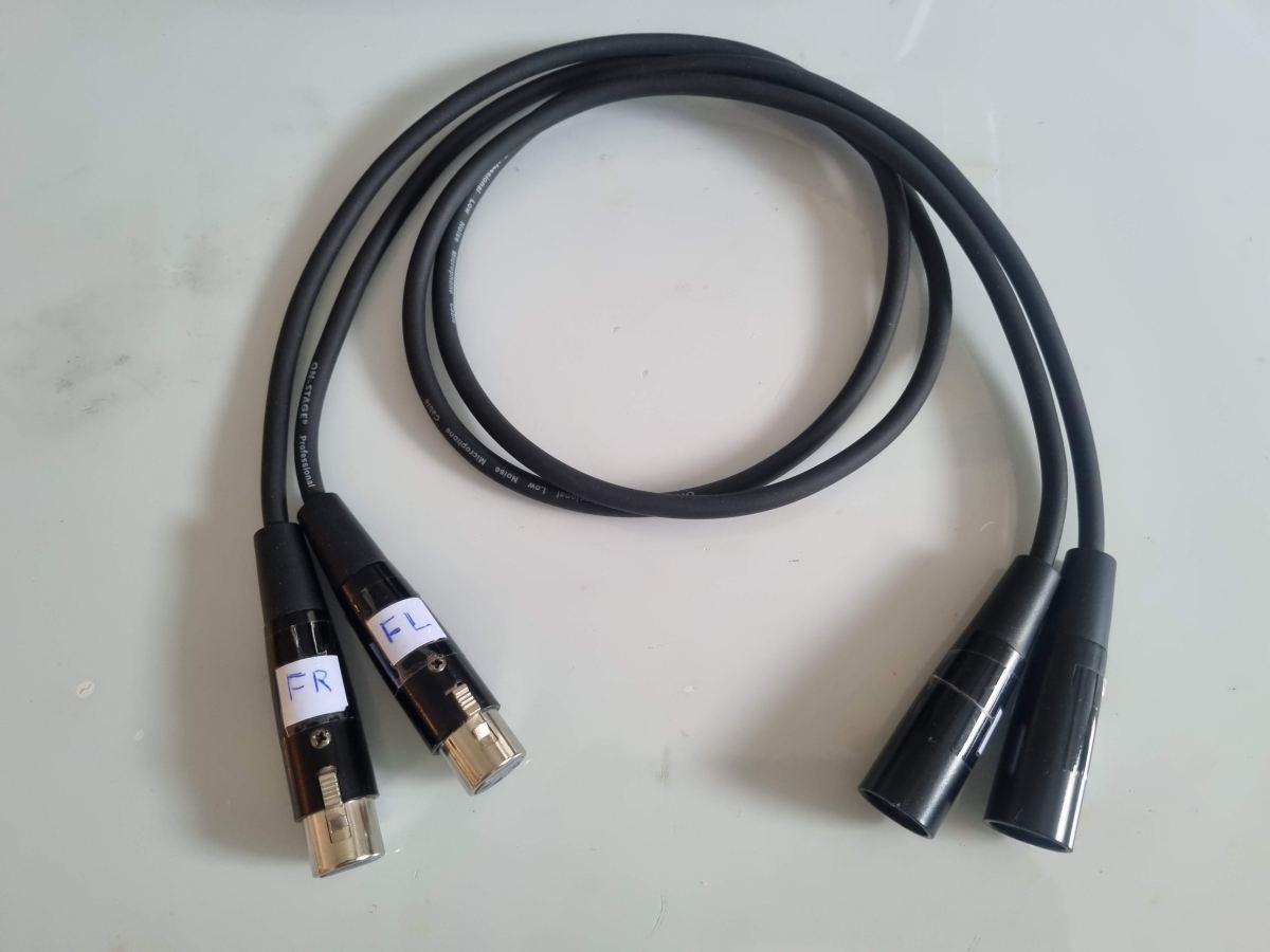 2 x On Stage XLR Cable 90cm ﻿ HiFi and Cinema Cables & Accessories