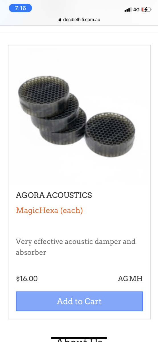 8 x AGORA ACOUSTICS Magic Hexa’s |﻿ Hi-Fi and Cinema Cables & Accessories