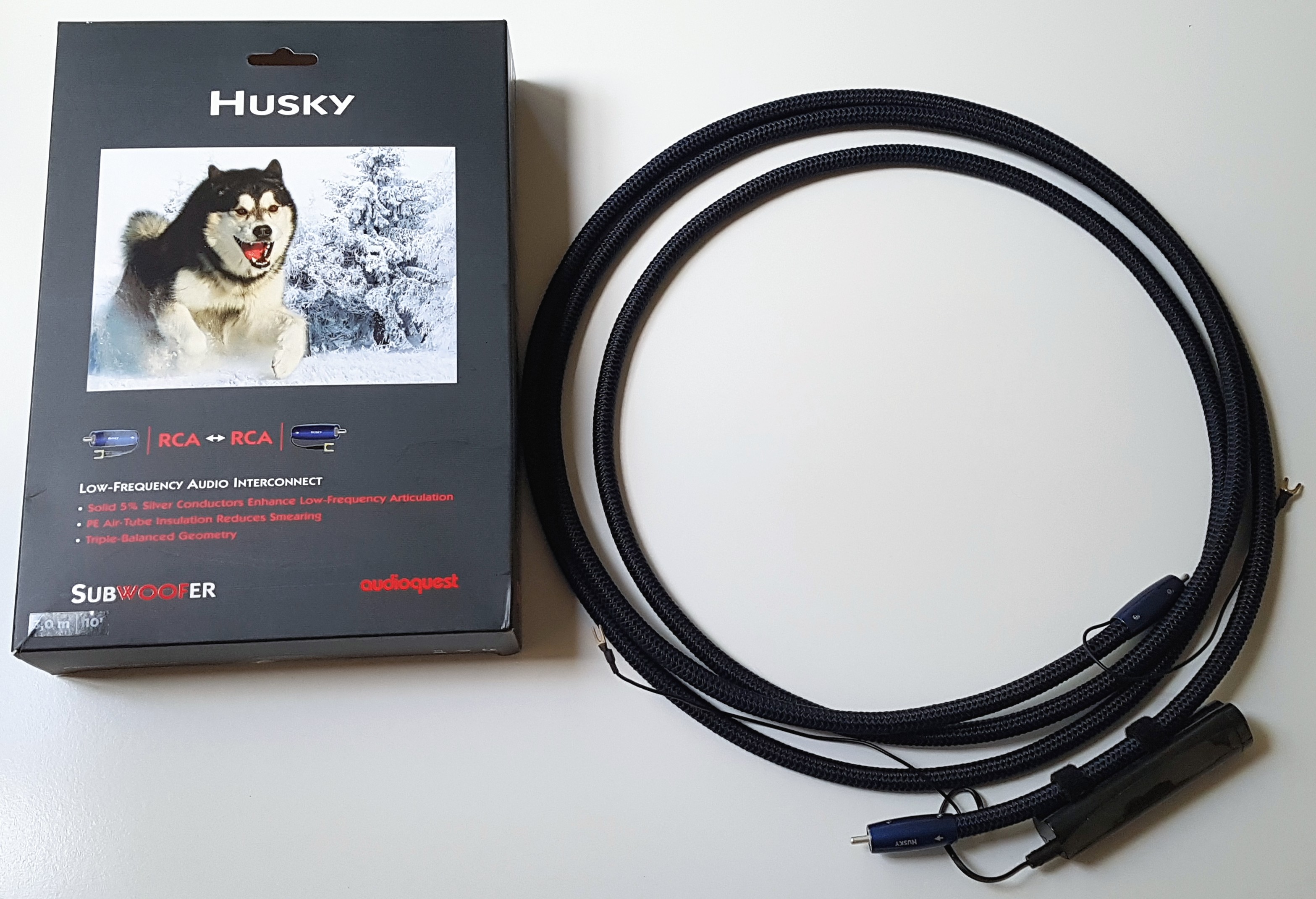 AudioQuest Husky RCA 3m Subwoofer Cable ﻿ HiFi and Cinema Cables