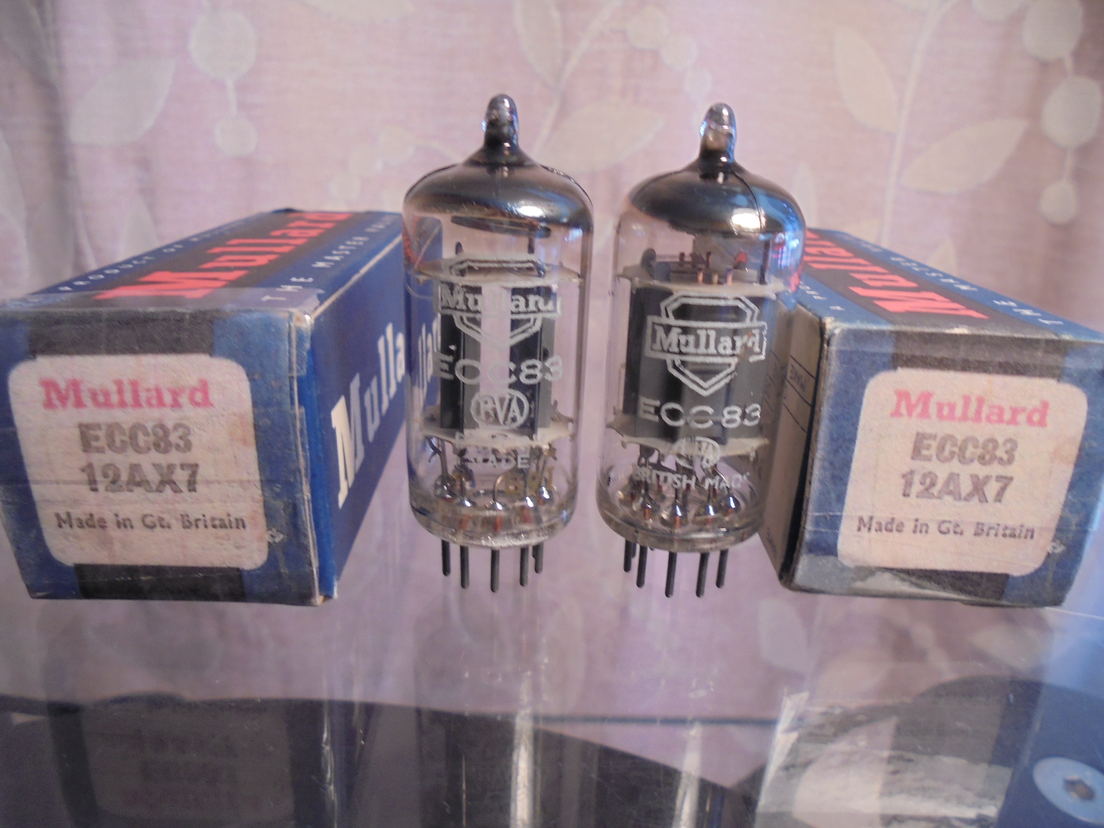 MULLARD ECC83 12AX7 BRITISH 1959 LONG PLATE NOS NIB VALVES - Hi-Fi