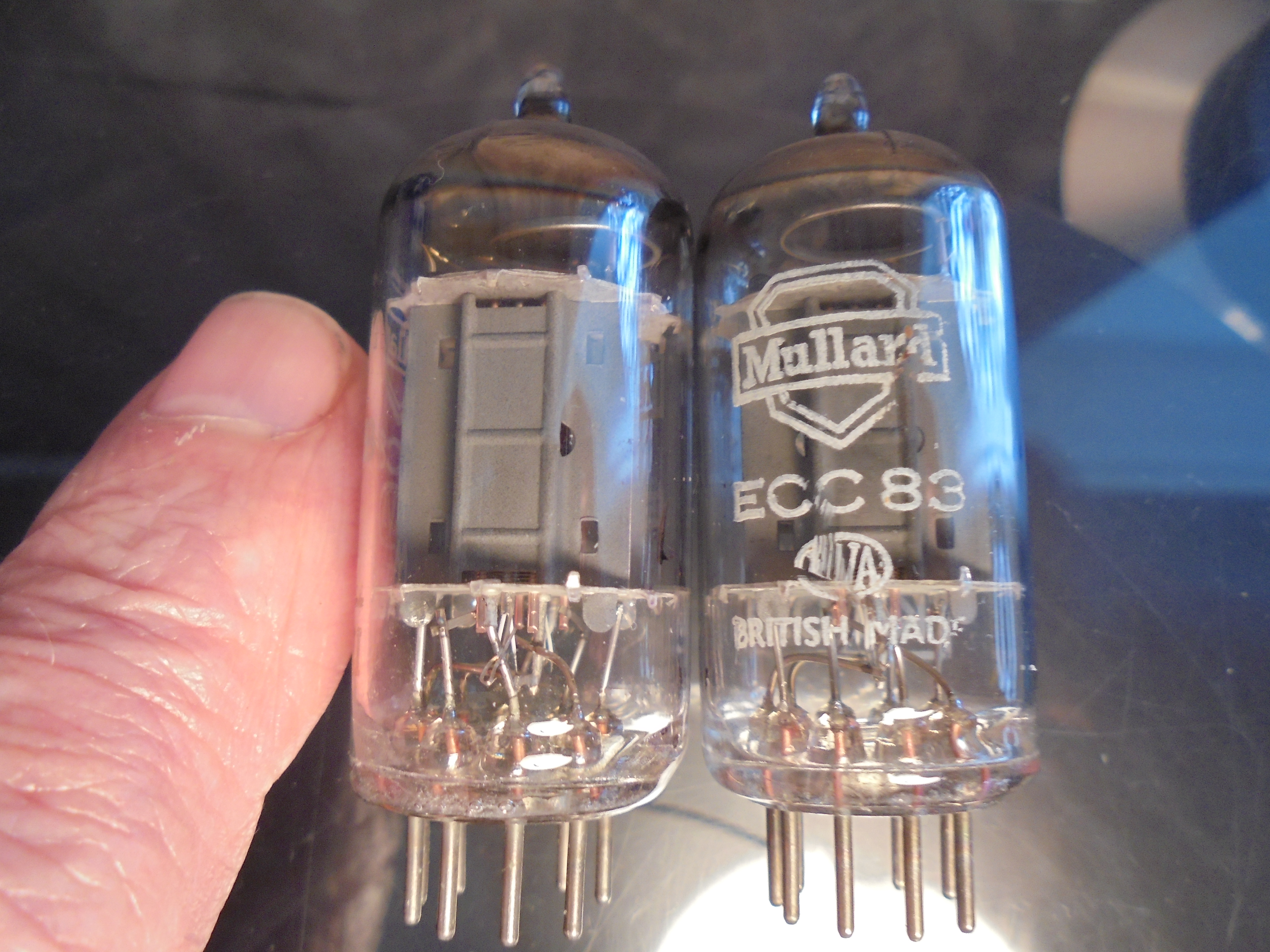MULLARD ECC83 12AX7 BRITISH 1959 LONG PLATE NOS NIB VALVES - Hi-Fi