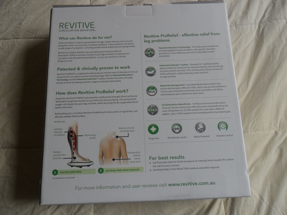 Revitive ProRelief Circulation Booster With EMS & Tens - Classifieds ...