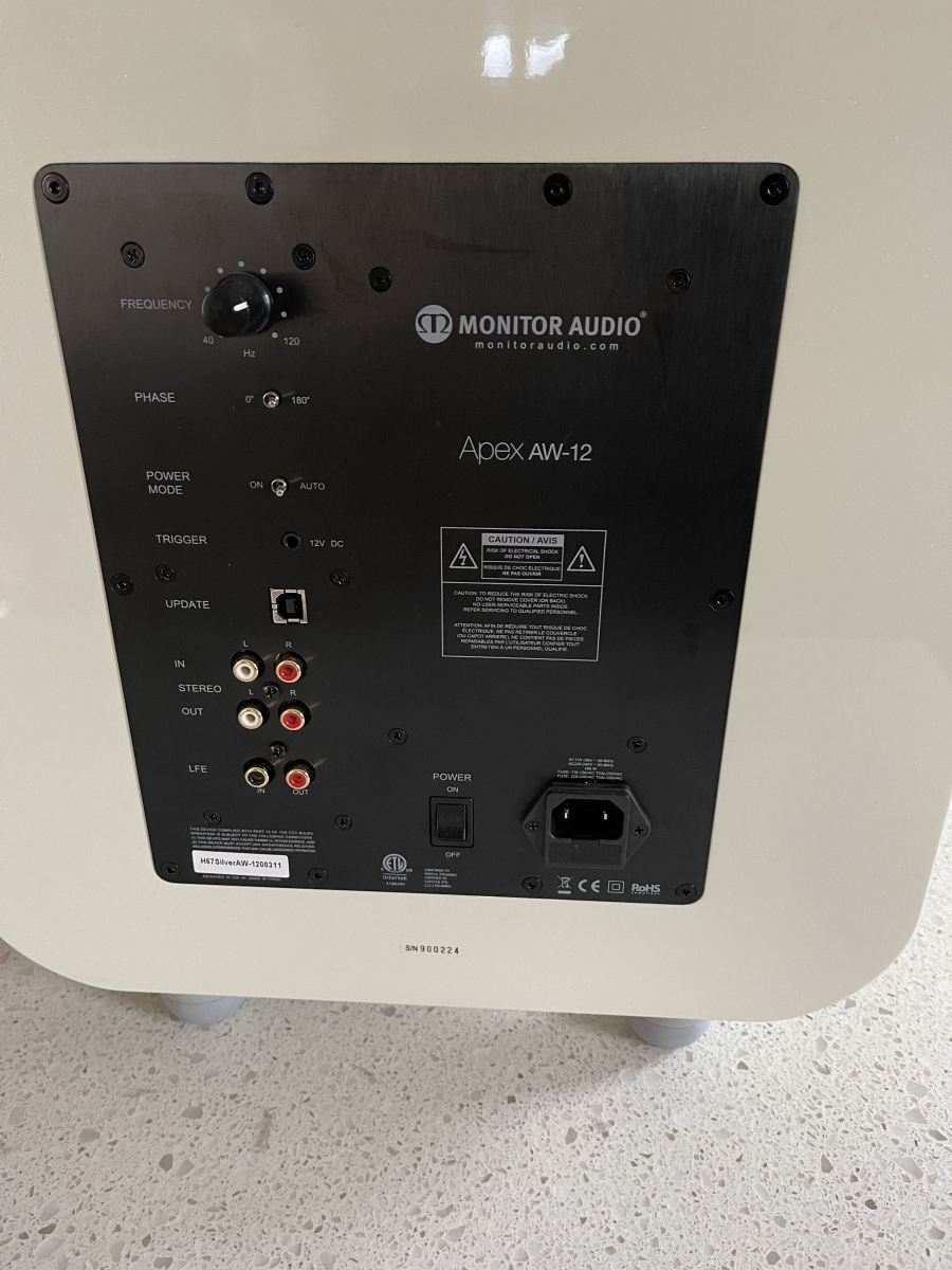 Monitor Audio Apex SW12 Subwoofer. ﻿ Stereo, Home Cinema, Headphones