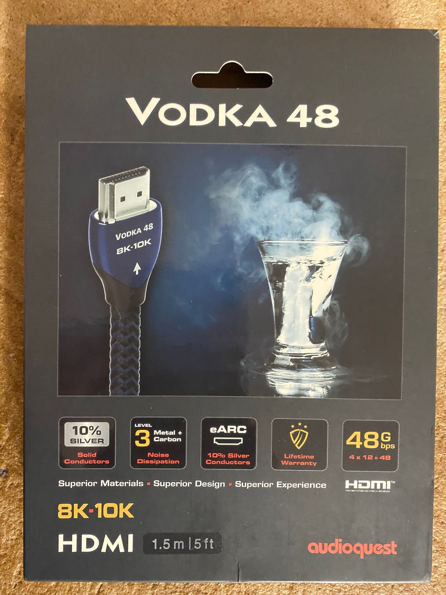 audioquest Vodka 48 1.5 Meters ﻿ HiFi and Cinema Cables & Accessories