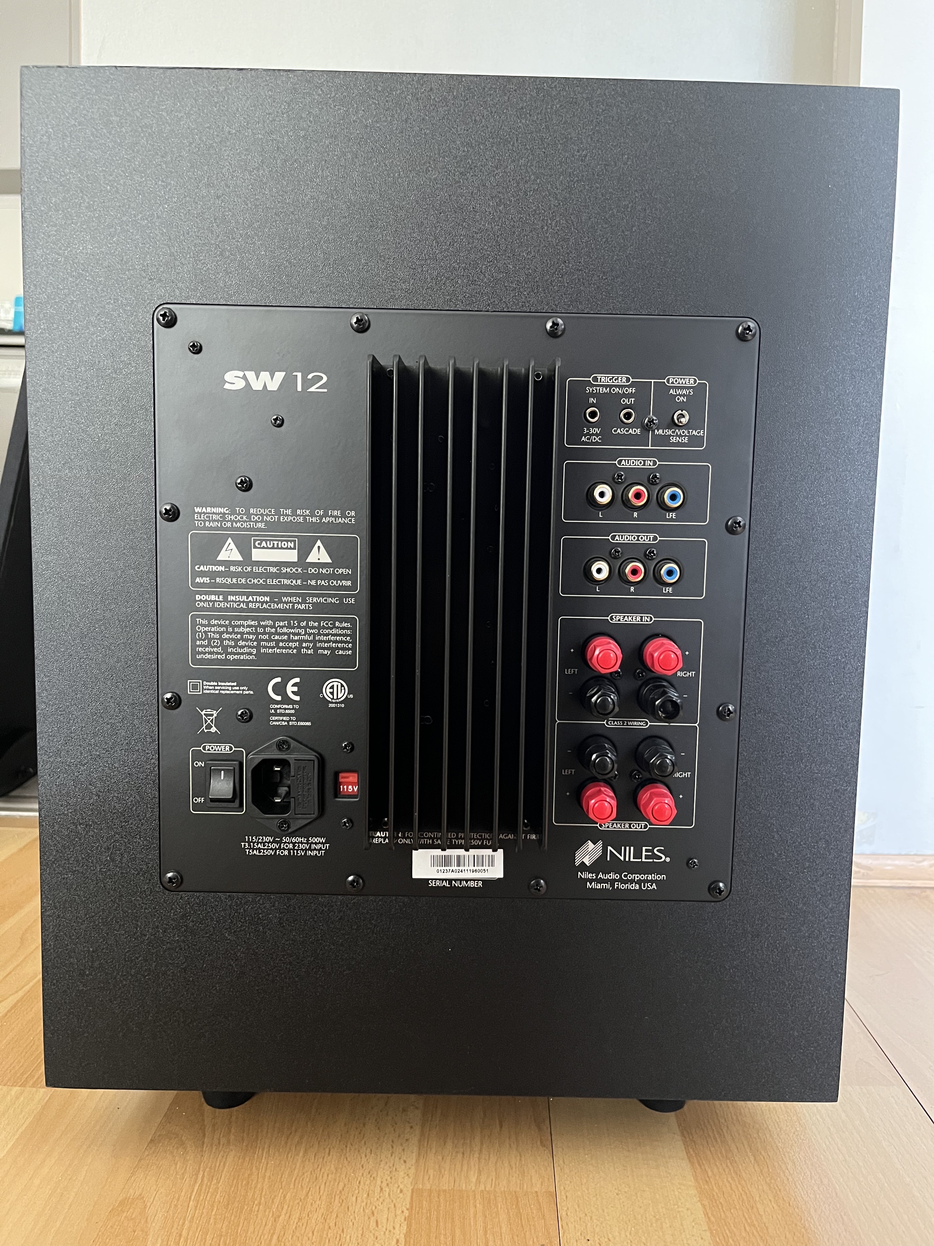 Niles Audio SW12 Subwoofer - Stereo, Home Cinema, Headphones Components ...
