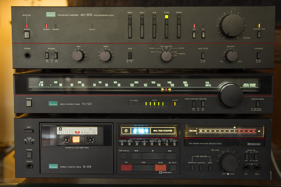 Sansui AU-D33, TU-S33, D-270 Amp tuner tape stack. - Stereo, Home