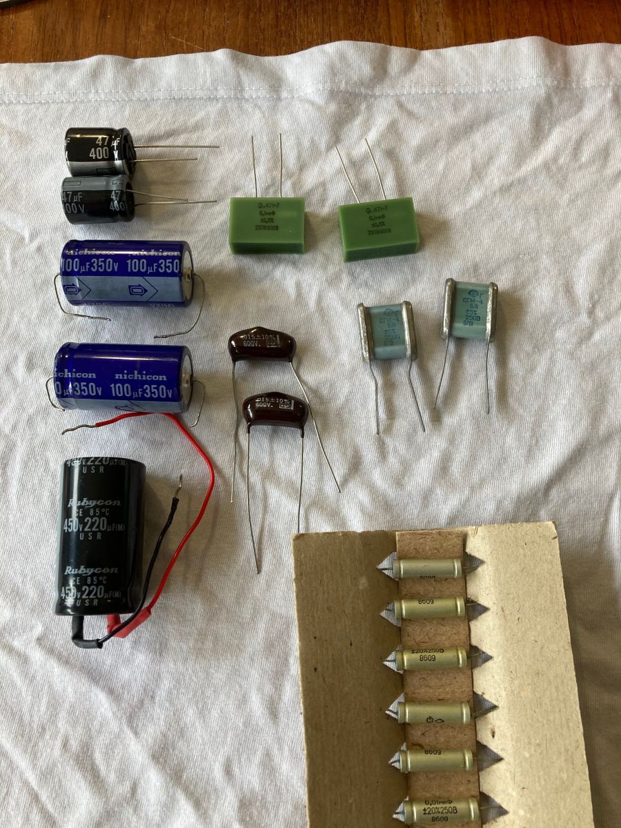 Capacitors for tube amps job lot ﻿ HiFi and Cinema Cables & Accessories