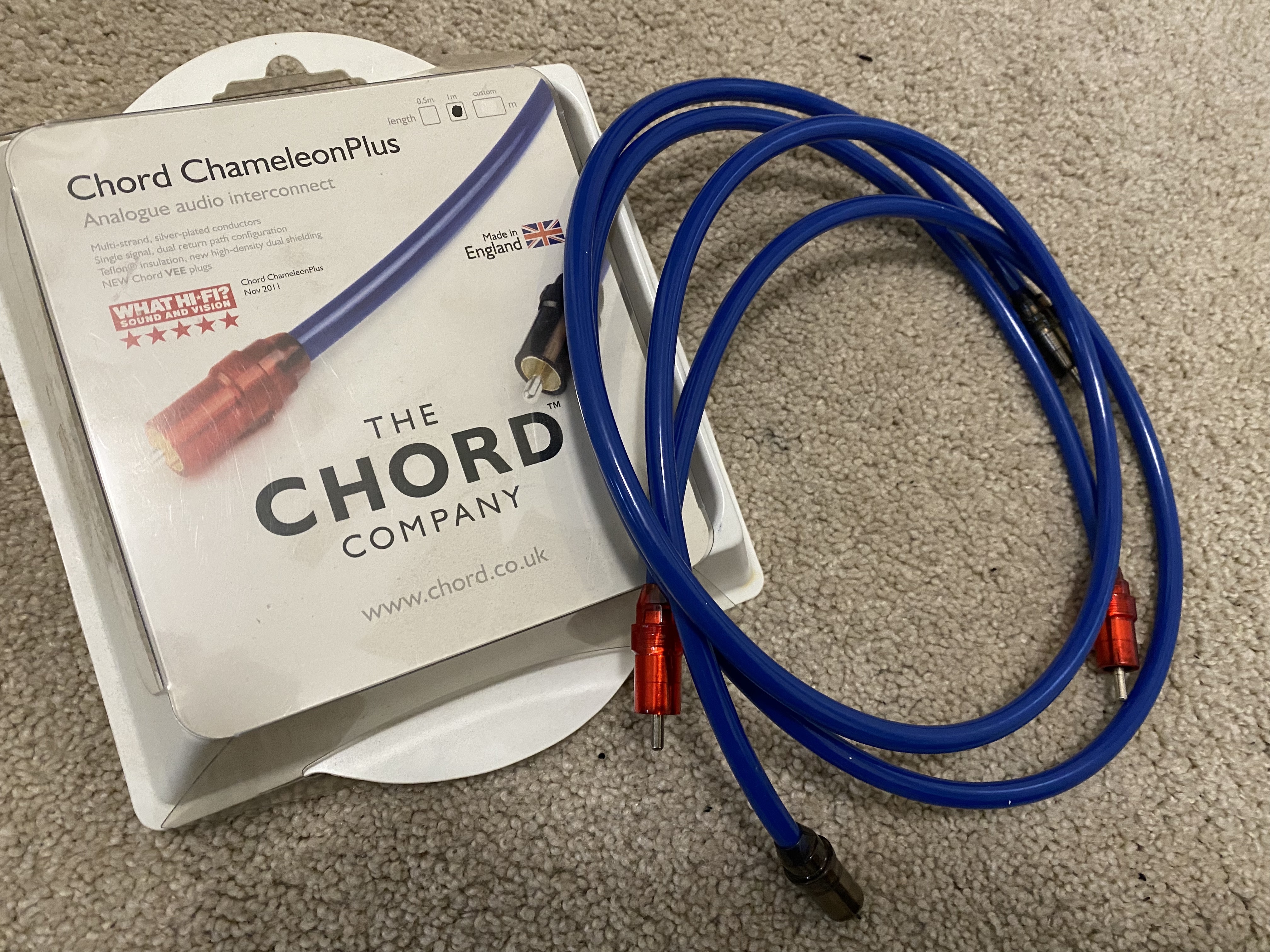 CHORD Chameleon Plus(1.0m) ペア RCAケーブル 元箱付 @33756