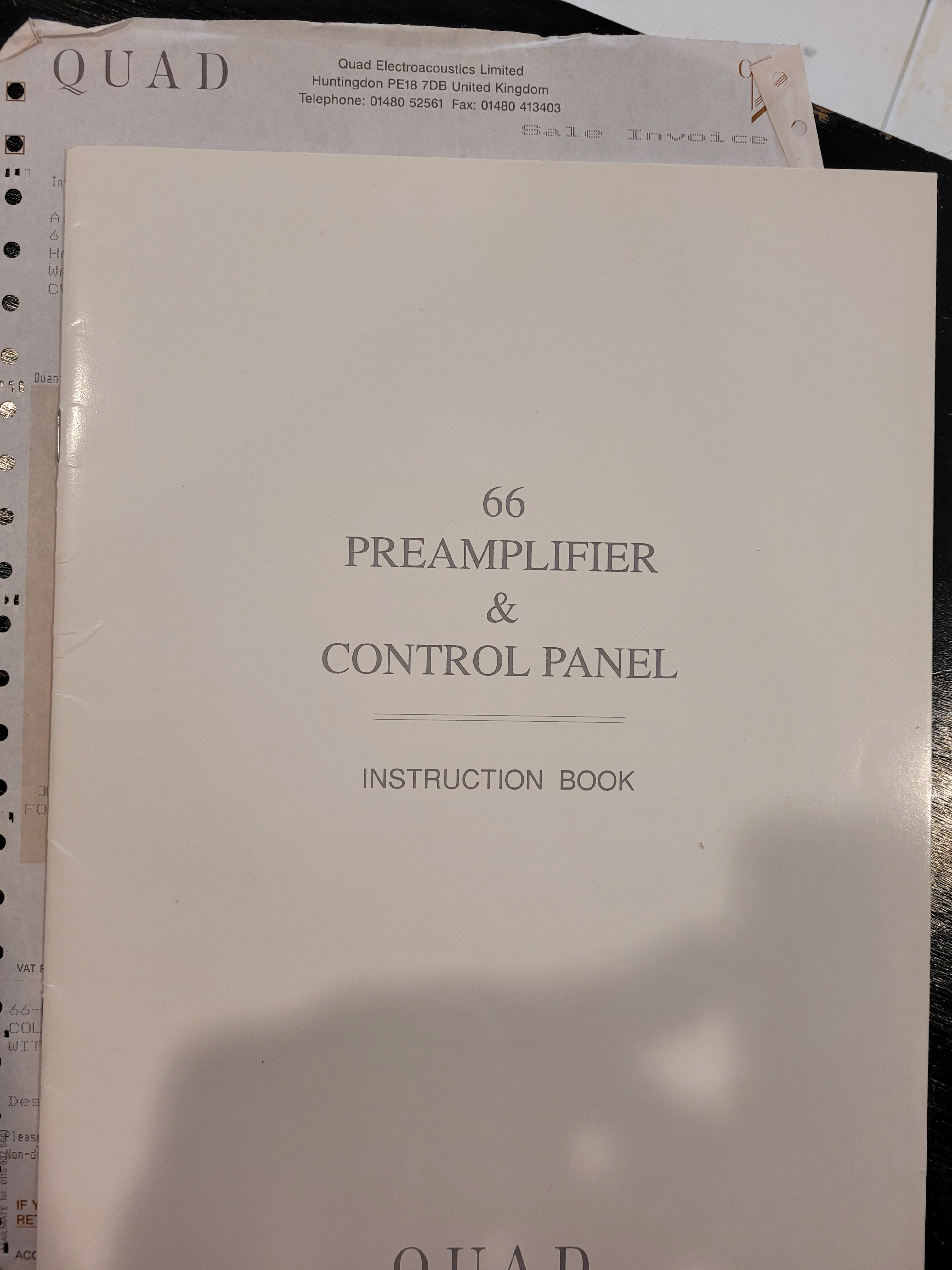 Quad 66 Pre Amp/Amplifier with Original Remote and Manual - Stereo