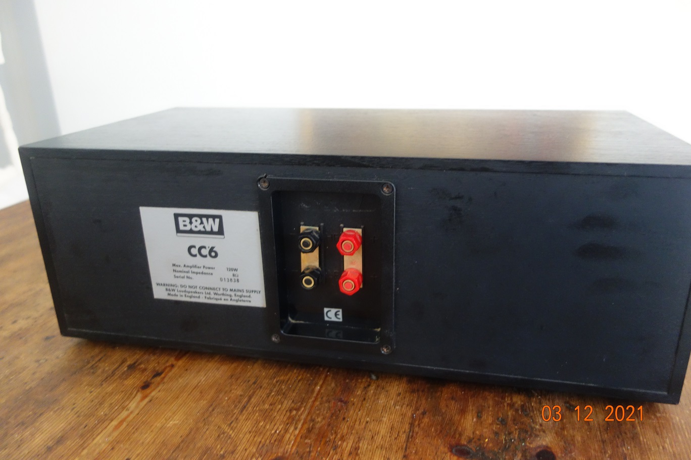 B & W CC6 Centre Channel Speaker ﻿ Stereo, Home Cinema, Headphones