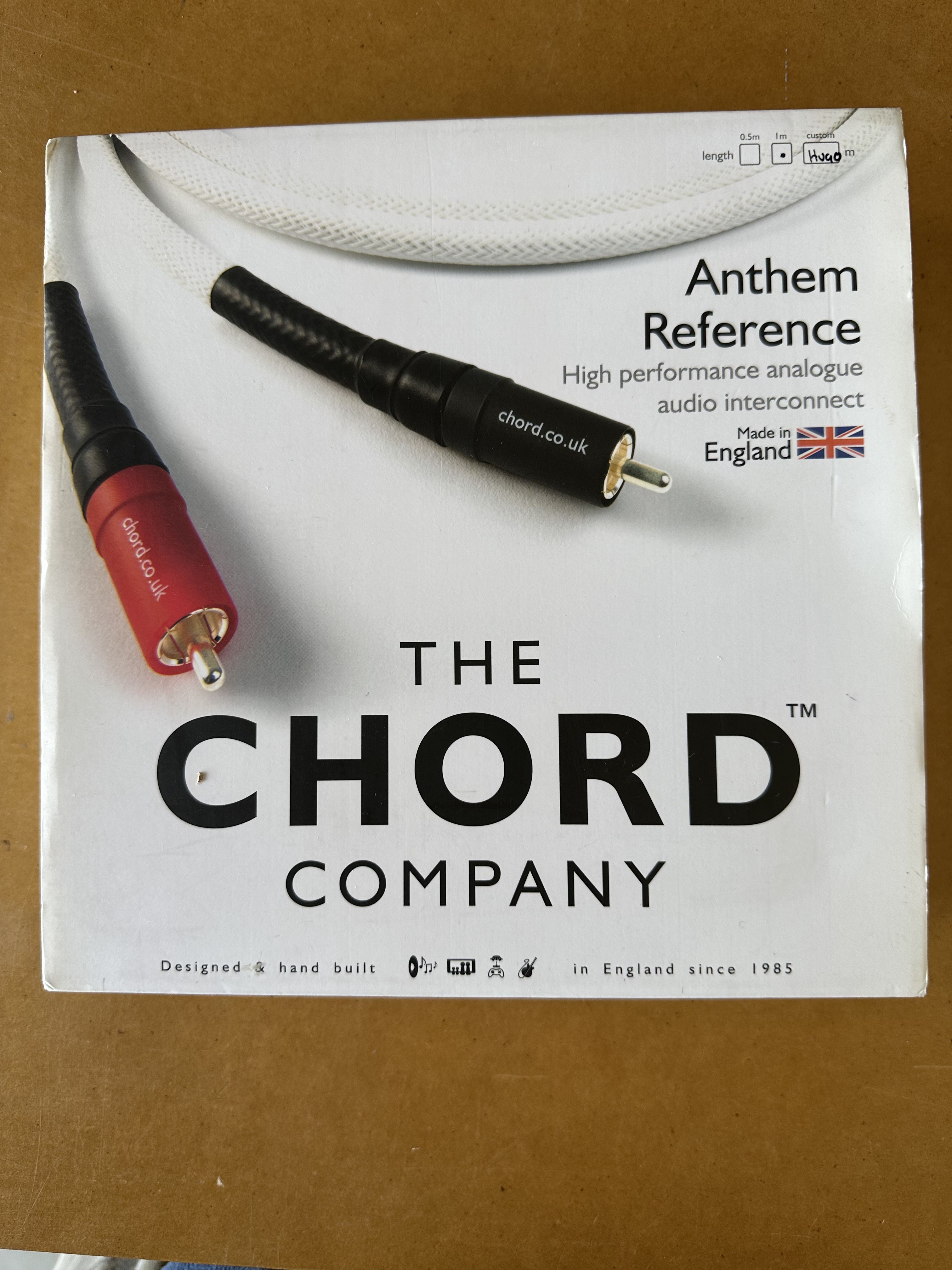 Chord Company Anthem Reference RCAケーブル Chord Anthem Reference RCA to RCA Interconnect available