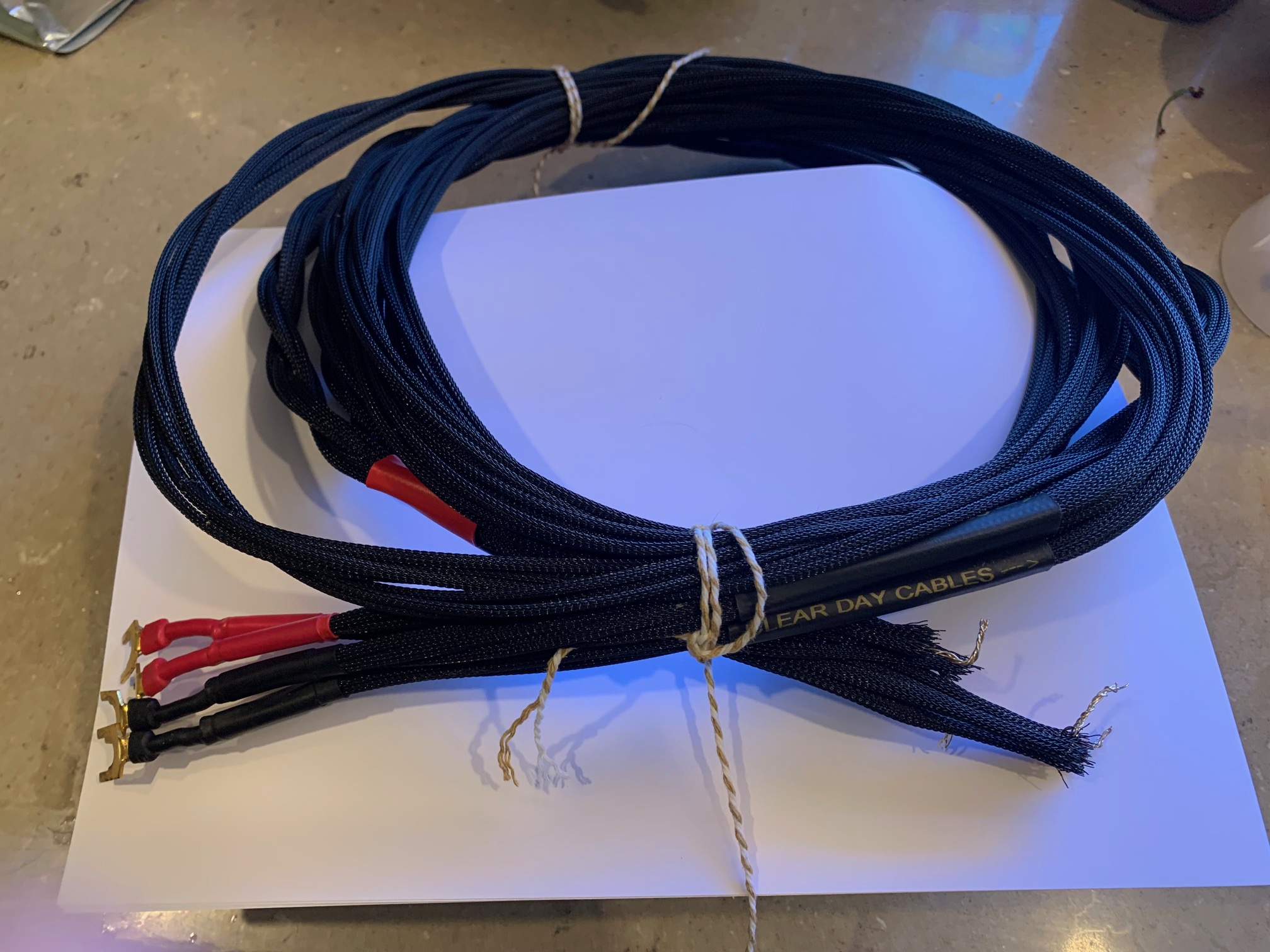 Clearday Audio Double Shotgun Silver speaker cables 2.5m ﻿ HiFi and