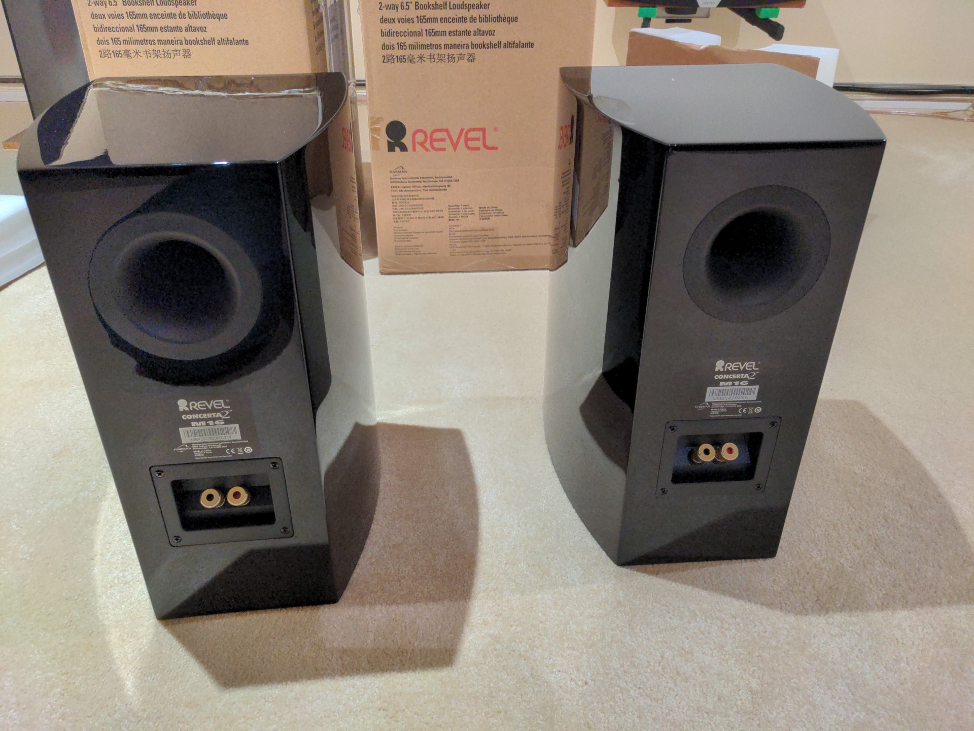 Revel Concerta2 M16 Bookshelf Speakers (BLACK) ﻿ Stereo, Home Cinema