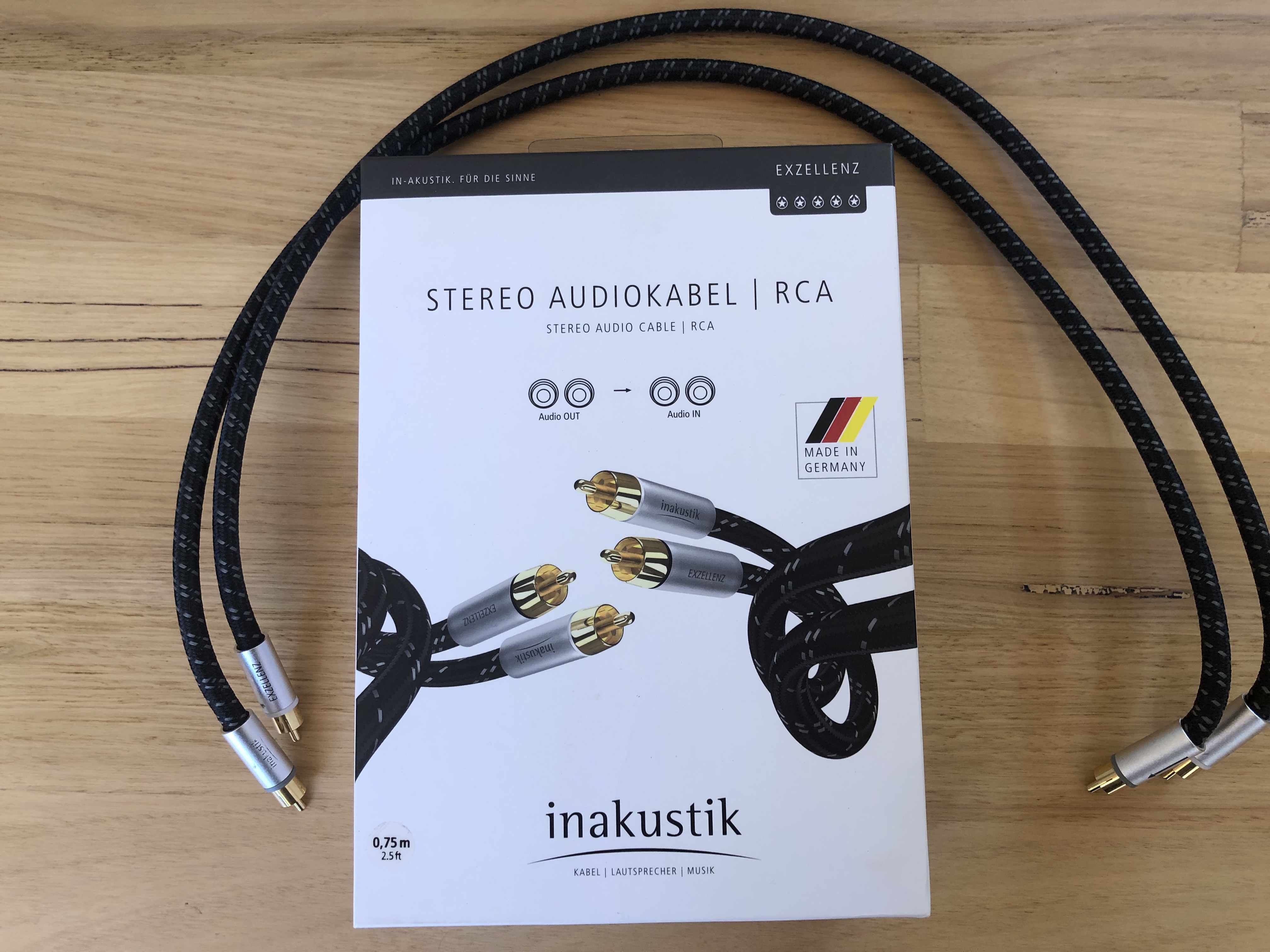 0,75m Inakustik Exzellenz Câble Numérique Coaxial 0,75m 75cm