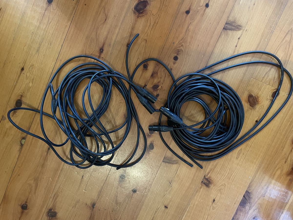 Long XLR cables with connectors, cut, for parts ﻿ HiFi and Cinema