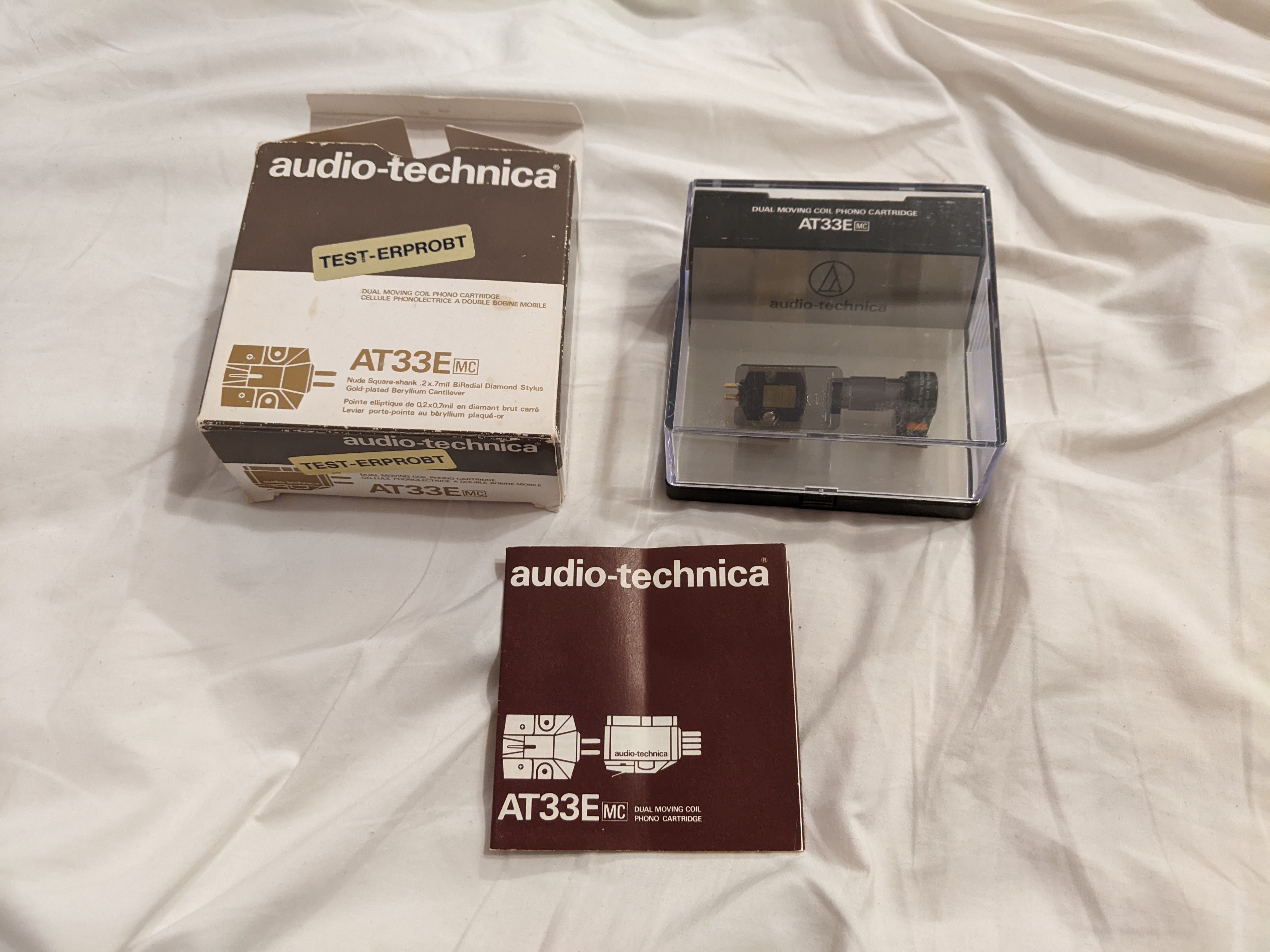 Audio Technica AT-33E MC Moving Coil Phono Cartridge - Stereo 