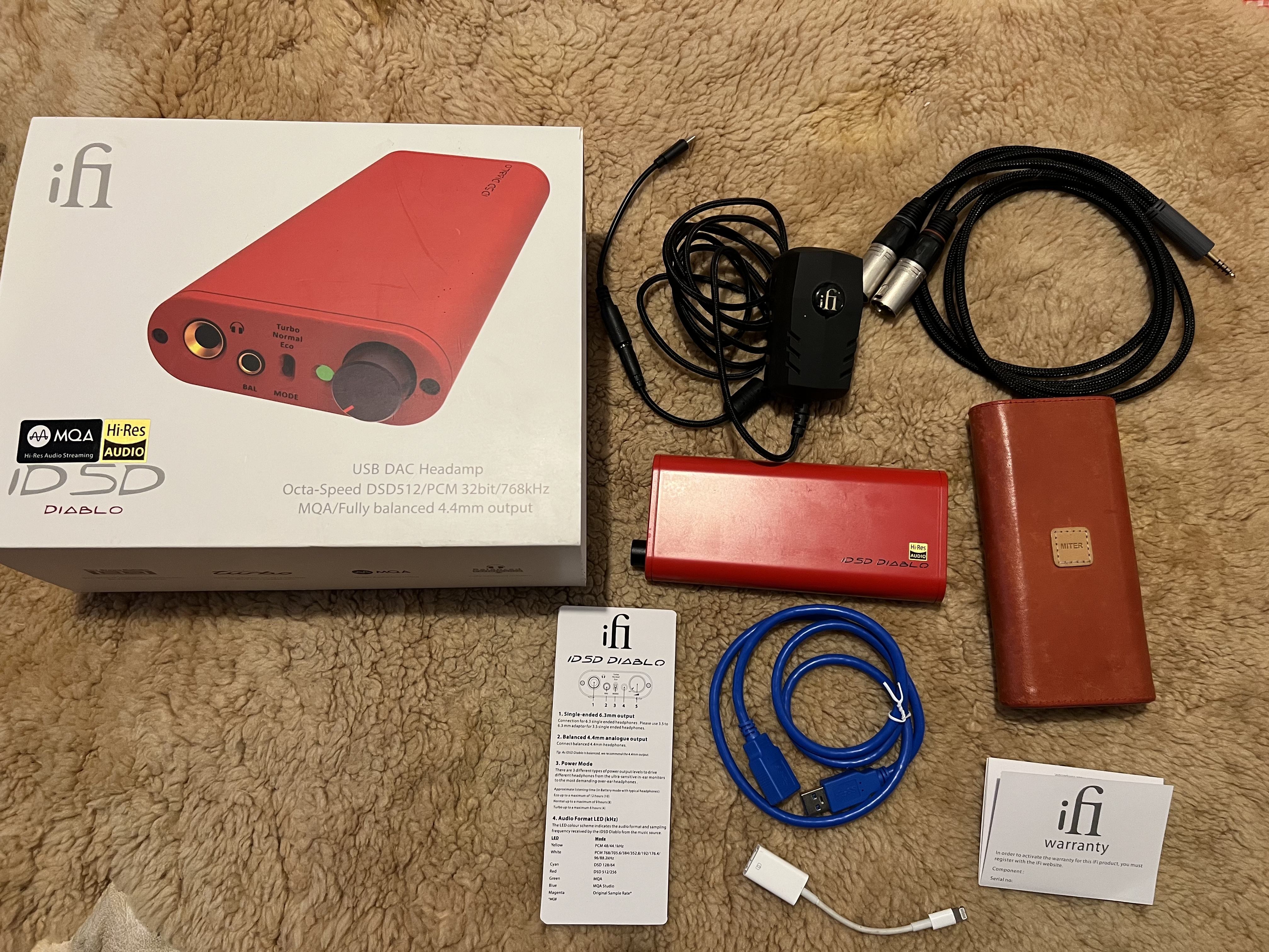 iFi Diablo Portable Headphone Amp & DAC + Miter leather case iFi Diablo Portable Headphone Amp & DAC + Miter leather case