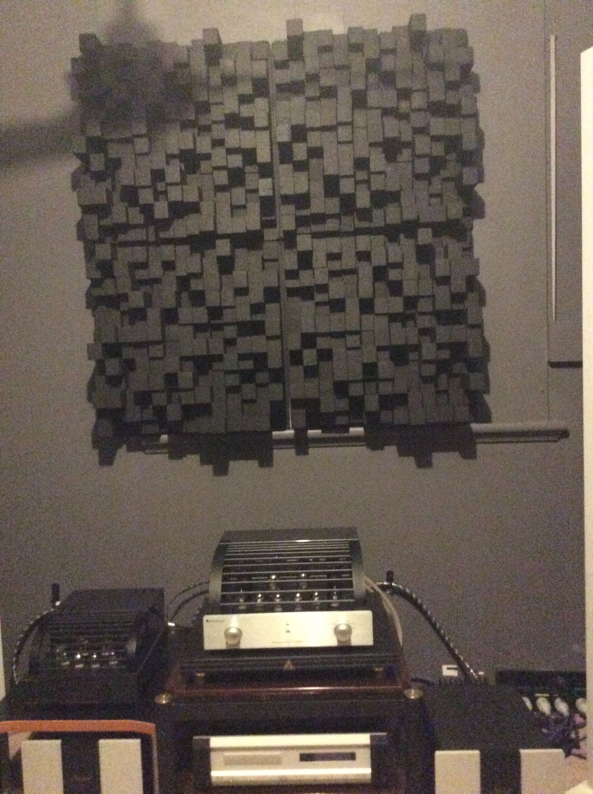 8x SKYLINE DIFFUSERS(HARDEND STYROFOAM)PAINTED BLACK ﻿ HiFi and