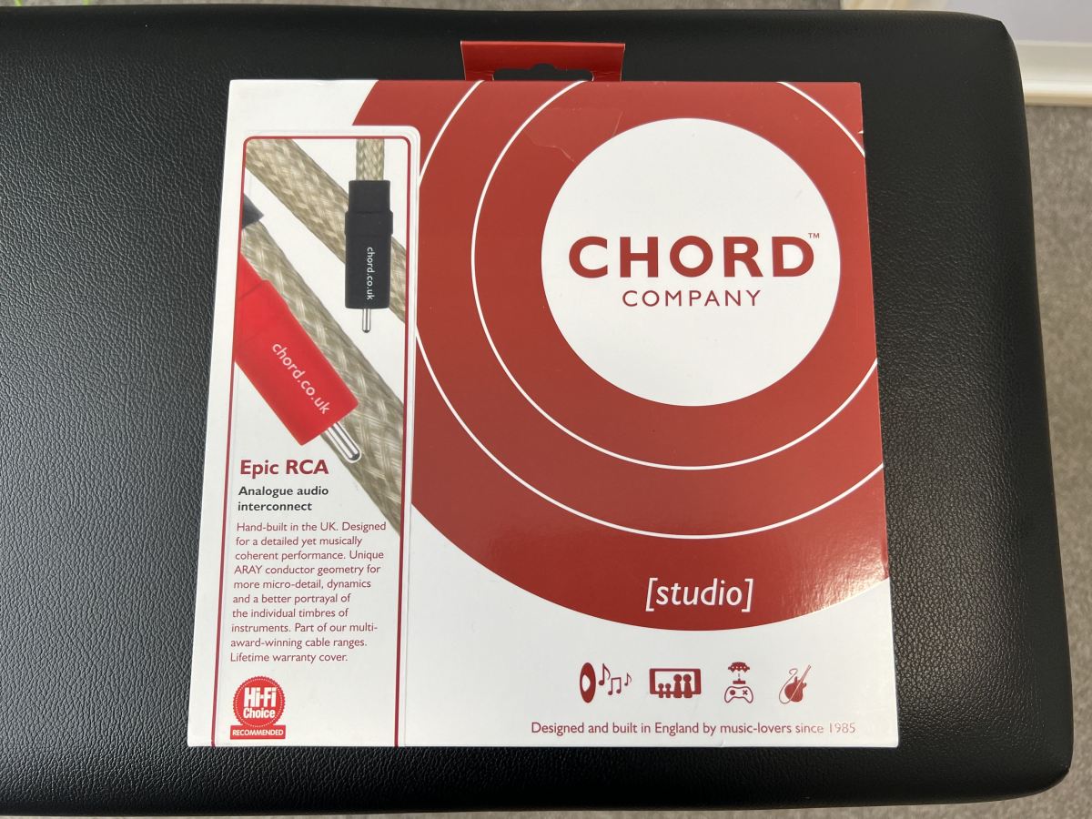 Chord Epic RCA Interconnect 1M length ﻿ HiFi and Cinema Cables