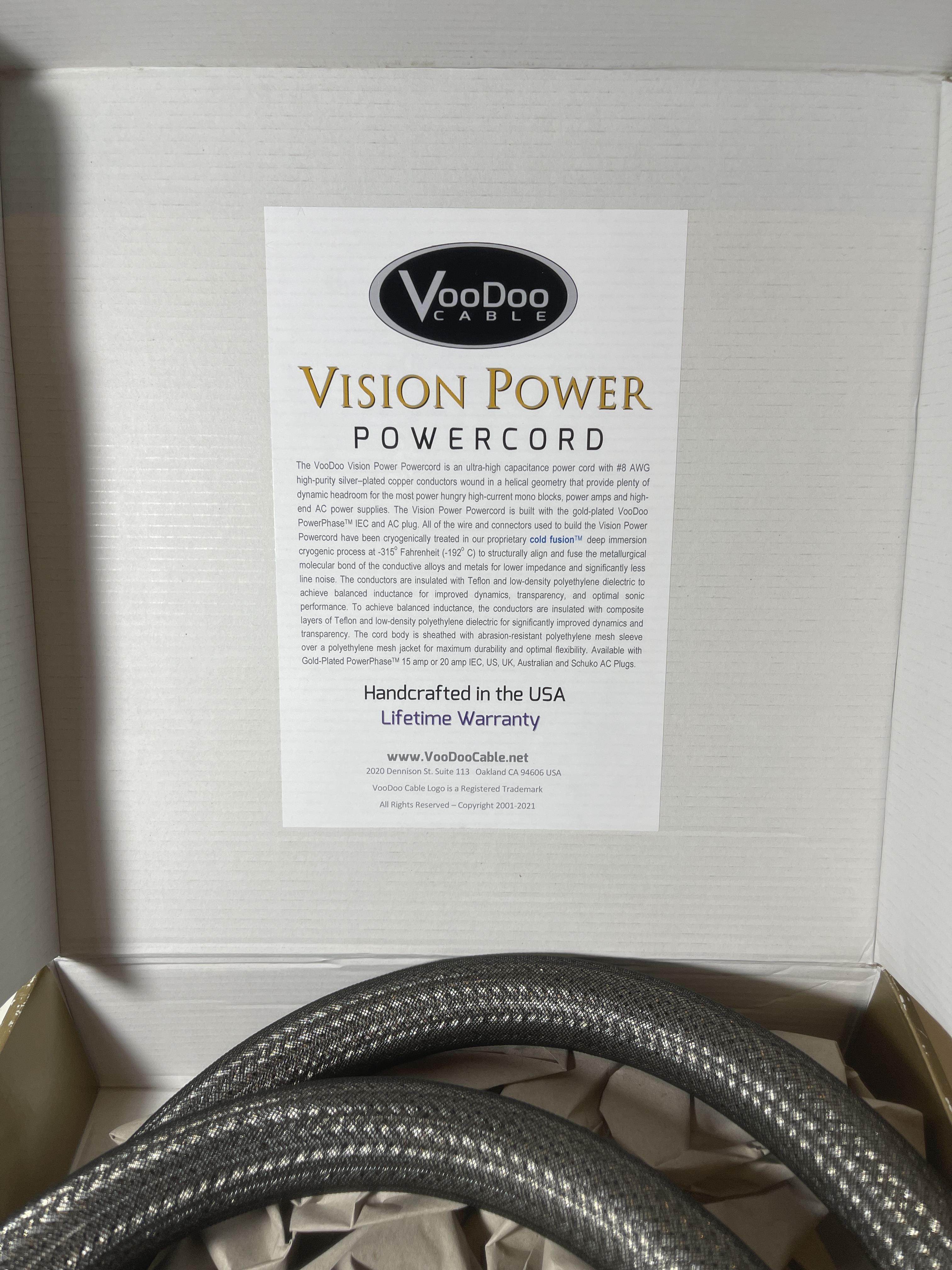 VooDoo Vision Power C13 / 1.5M ﻿ HiFi and Cinema Cables & Accessories
