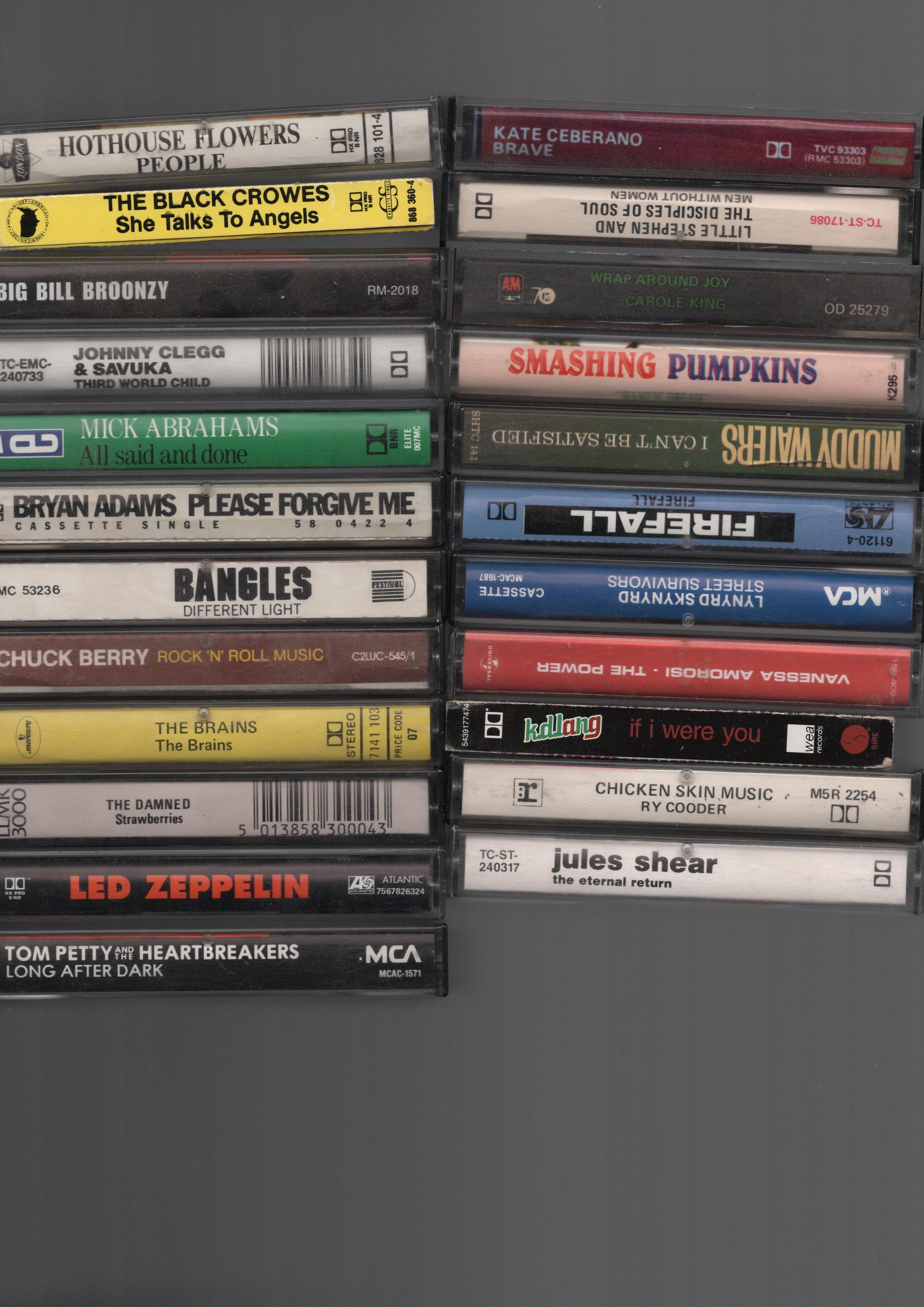 23 cassette tapes (var. genres) ﻿ Vinyl, CD, and Bluray