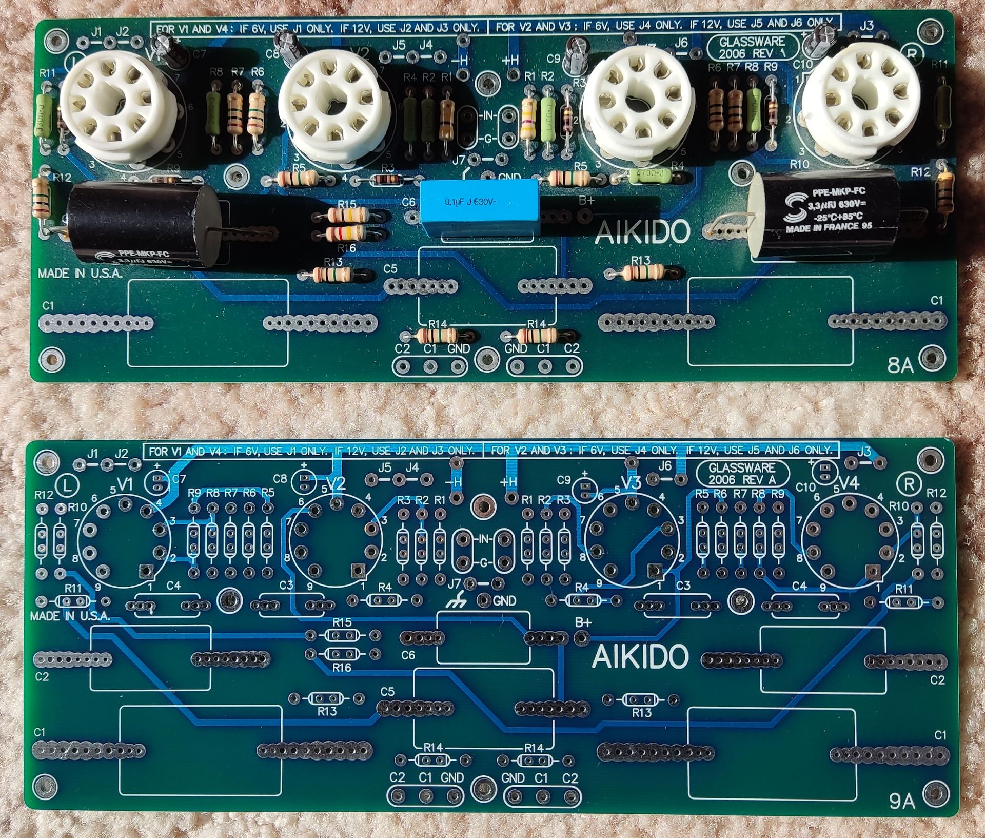2 Glassware Aikido Preamp PCBs ﻿ HiFi and Cinema Cables & Accessories