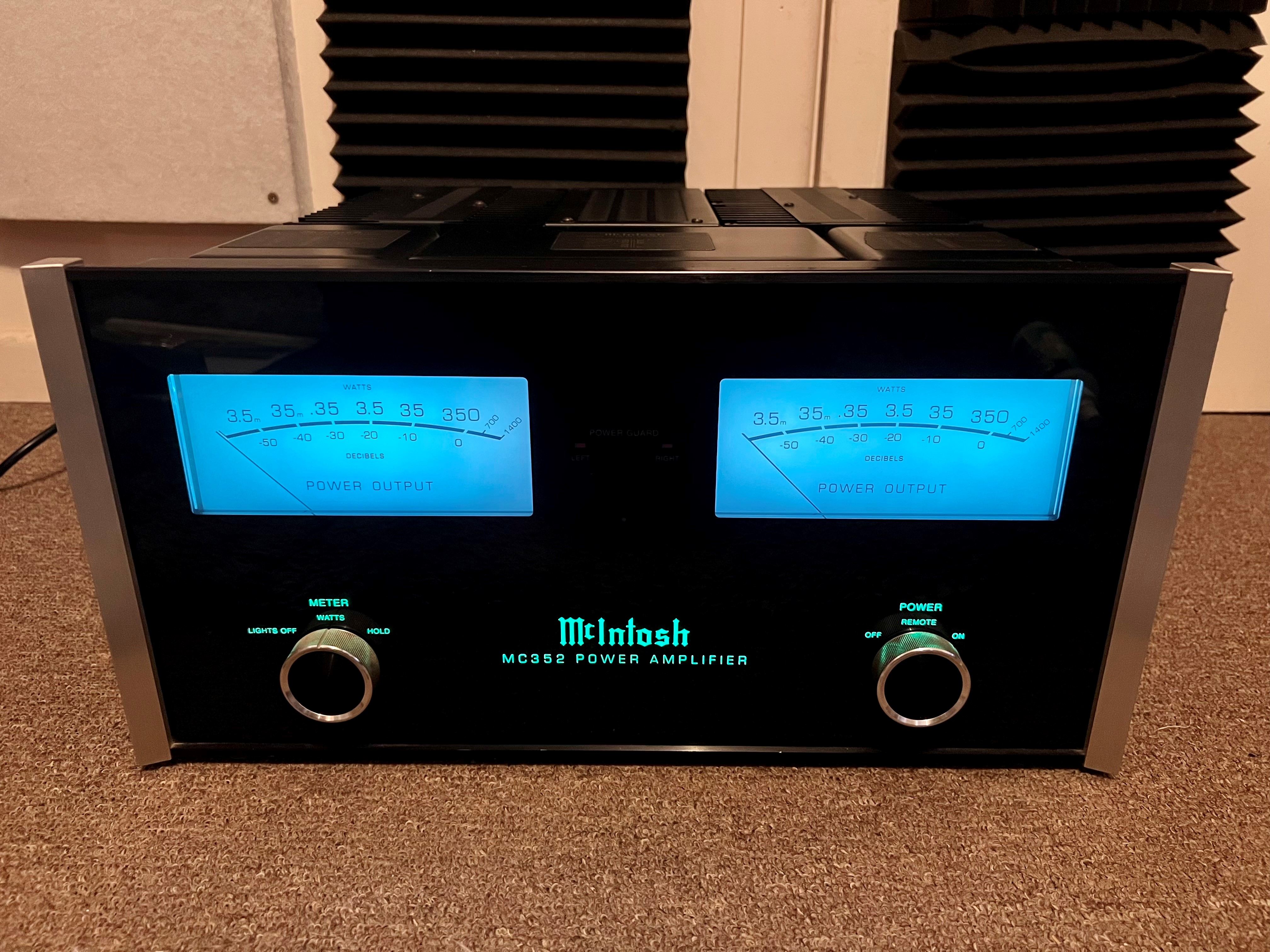 SOLD ELSEWHERE McIntosh MC352 Power Amplifier ﻿ Stereo, Home Cinema