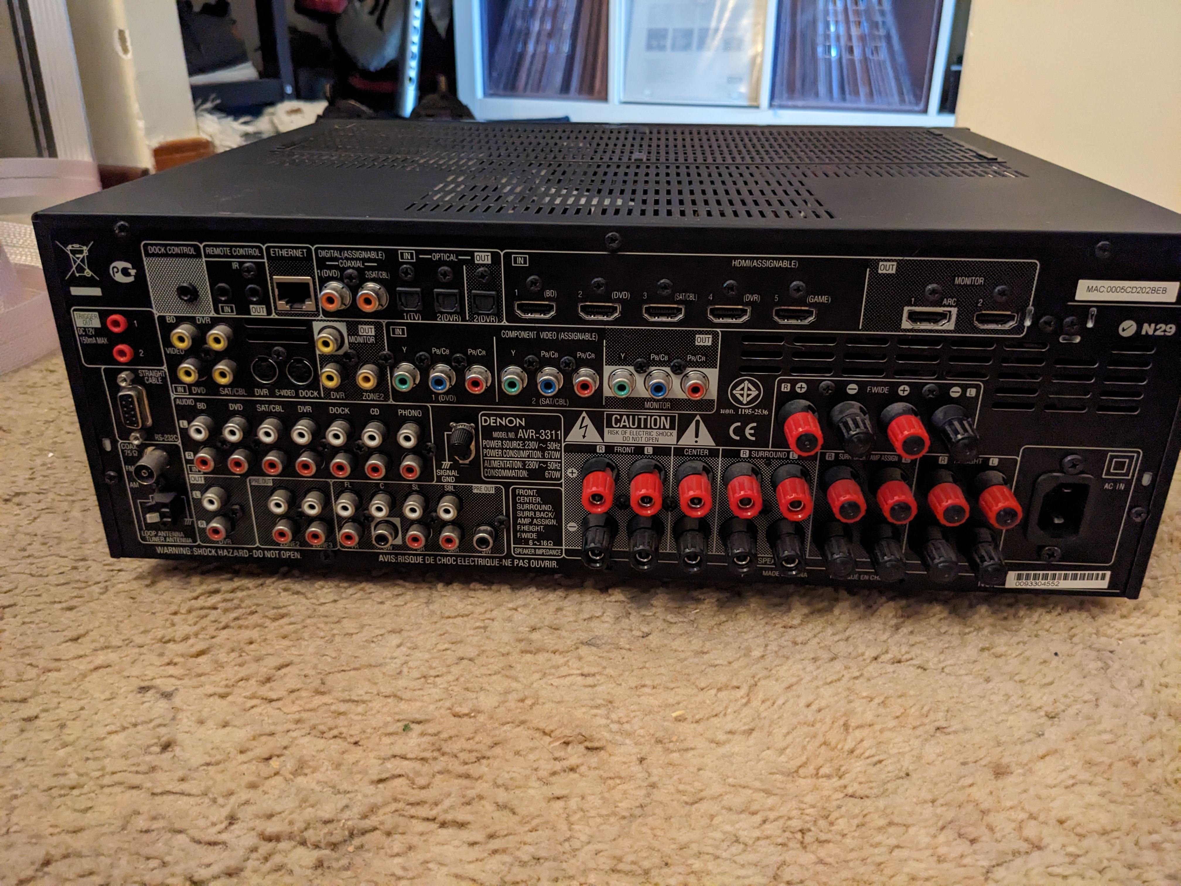 Denon AVR 3311 AV home theatre receiver amp. ﻿ Stereo, Home Cinema