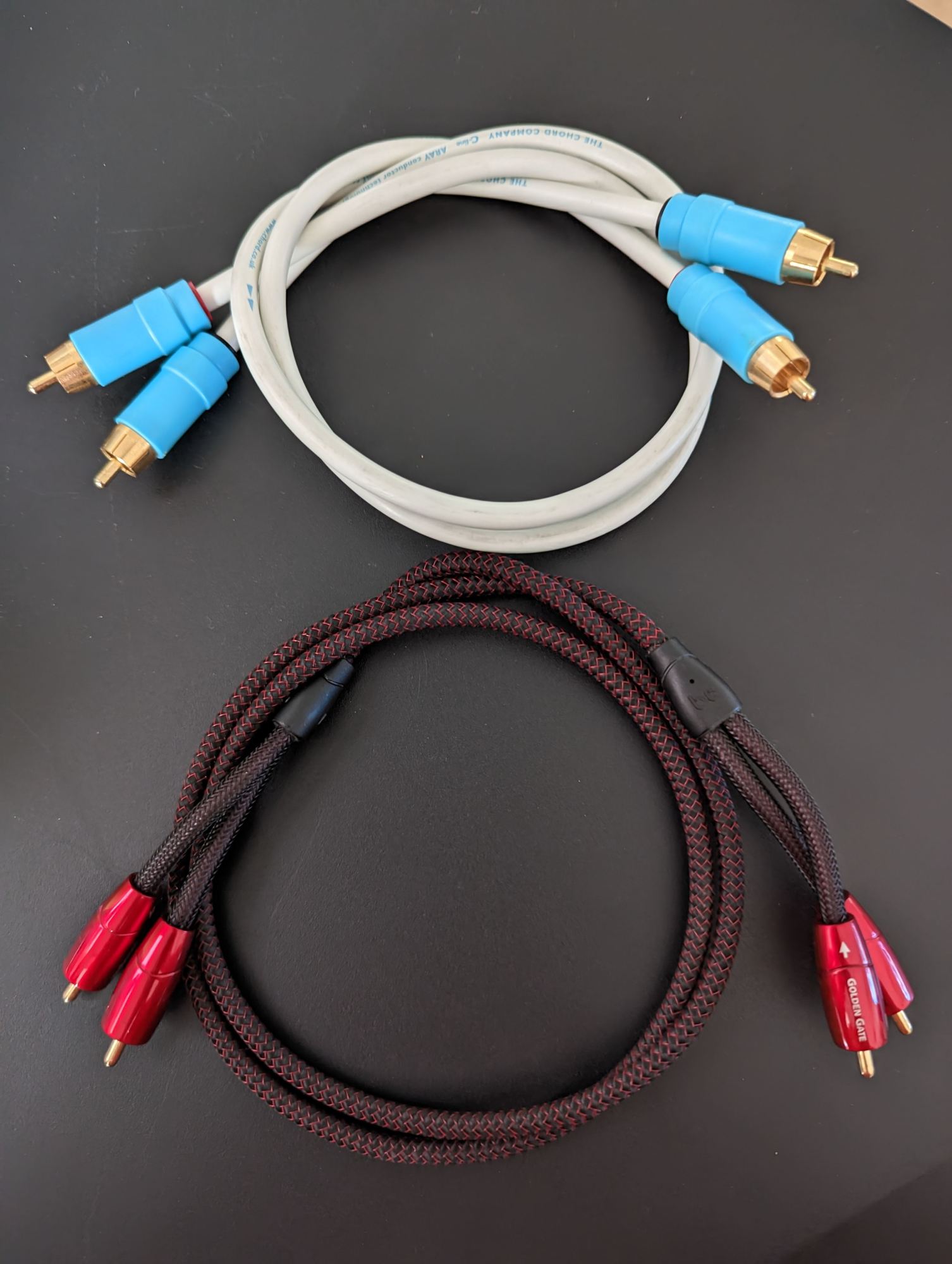 2 X RCA cables Audioquest & Chord ﻿ HiFi and Cinema Cables